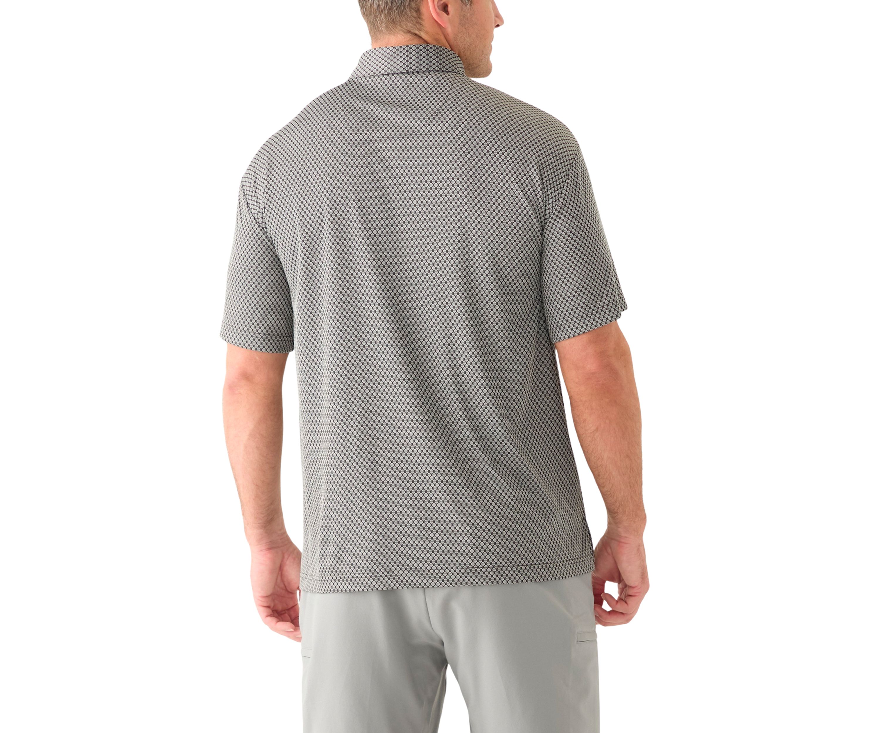 Big & Tall Short Sleeve Jacquard Polo Shirt