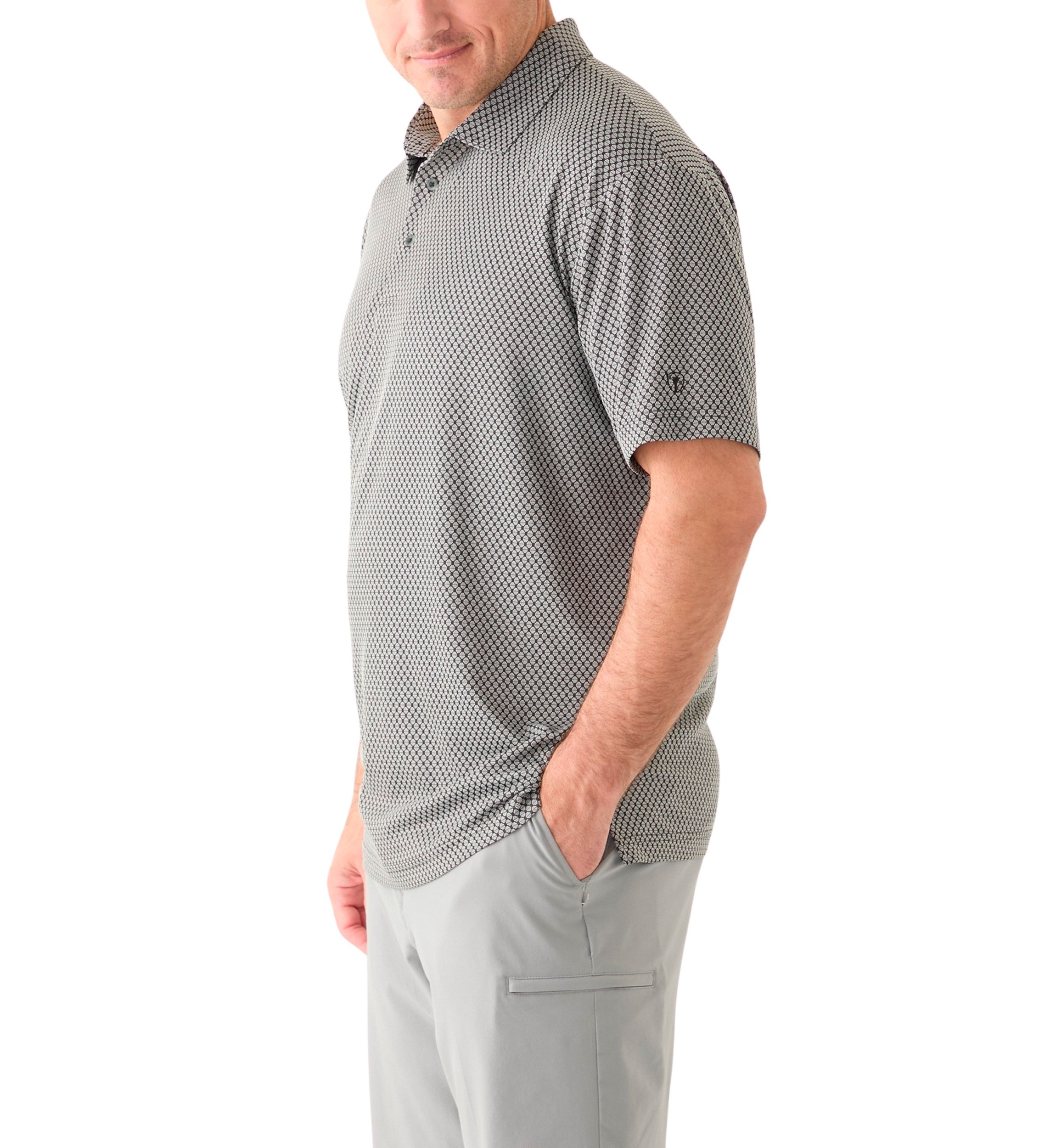 Big & Tall Short Sleeve Jacquard Polo Shirt