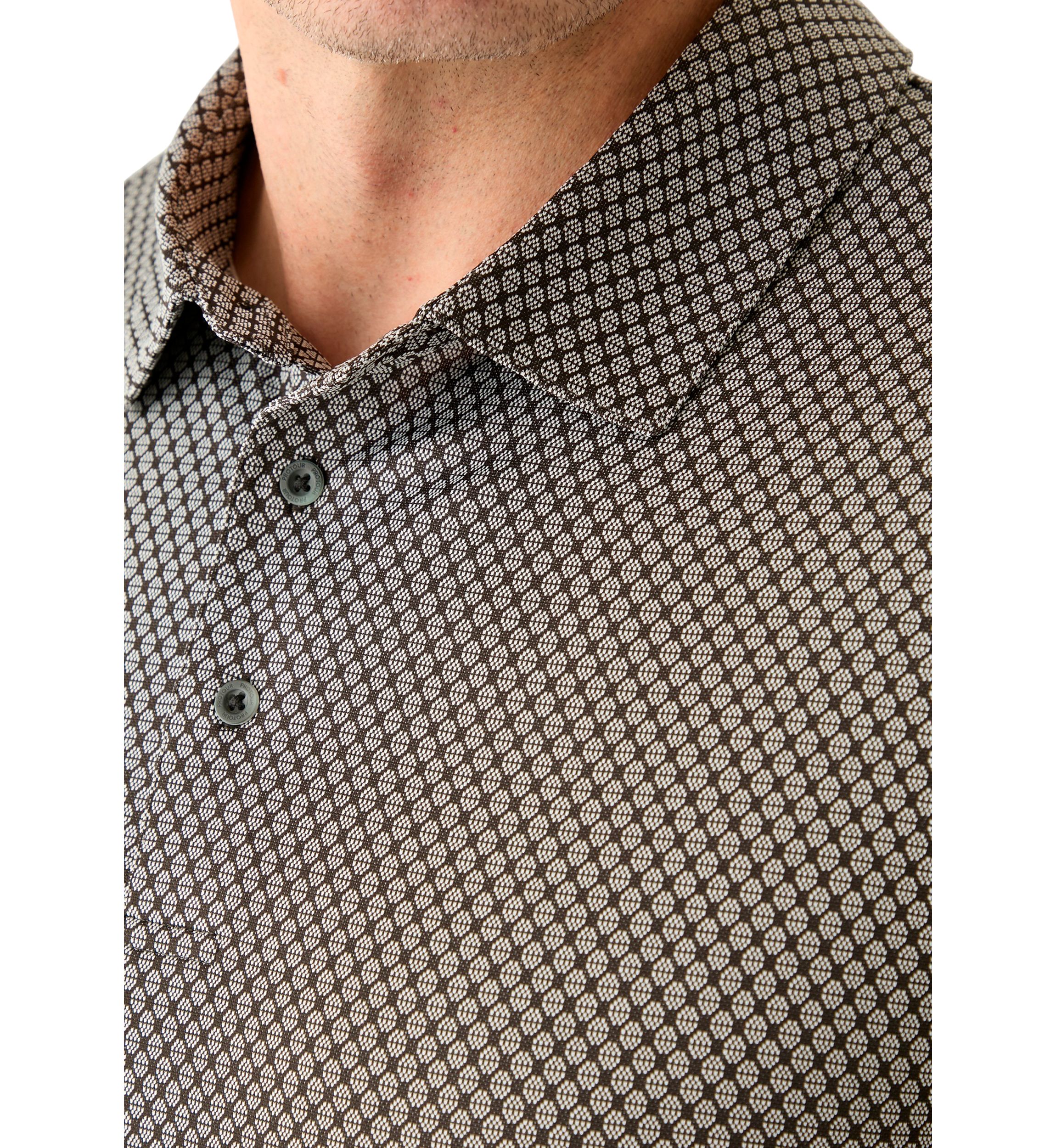 Big & Tall Short Sleeve Jacquard Polo Shirt