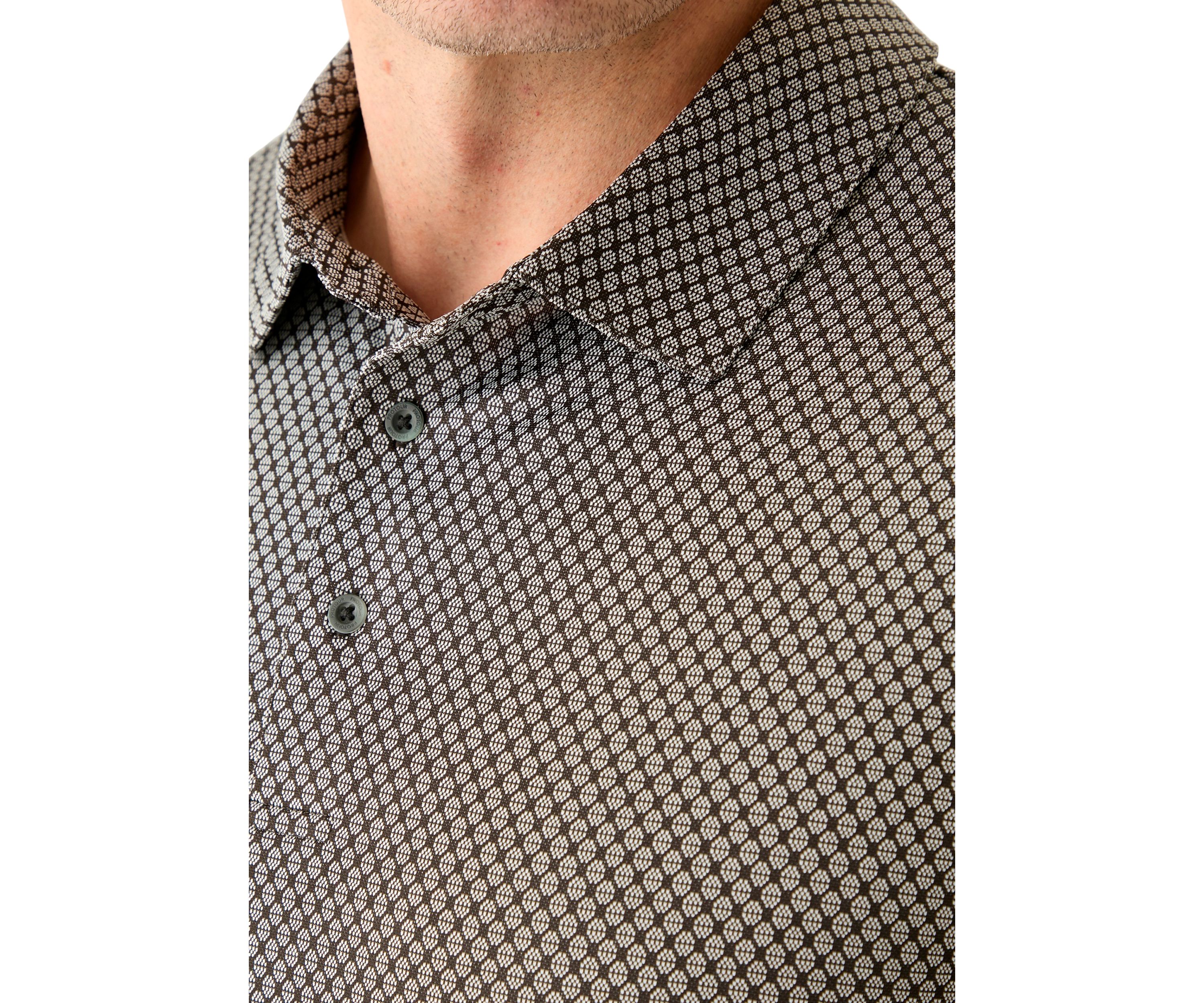Big & Tall Short Sleeve Jacquard Polo Shirt