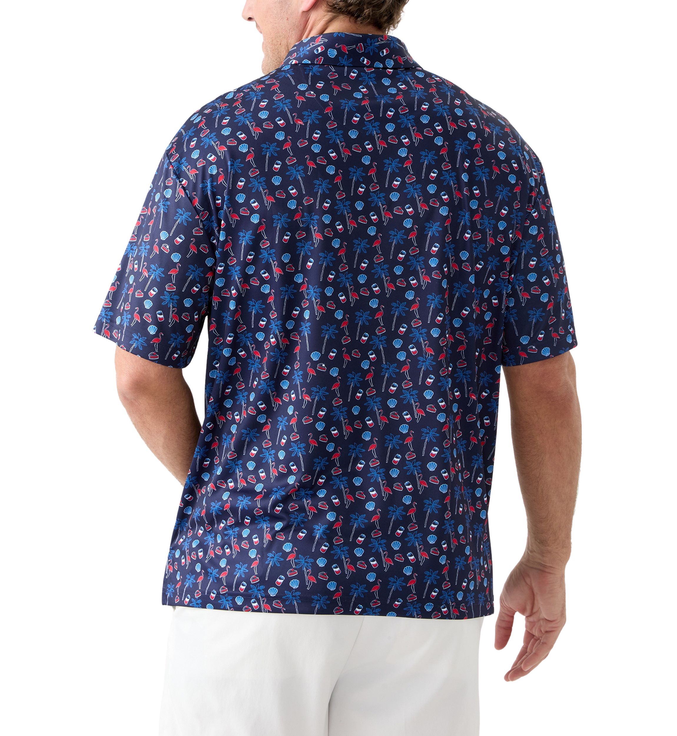 Big & Tall Short Sleeve American Summer Conversation Polo Shirt