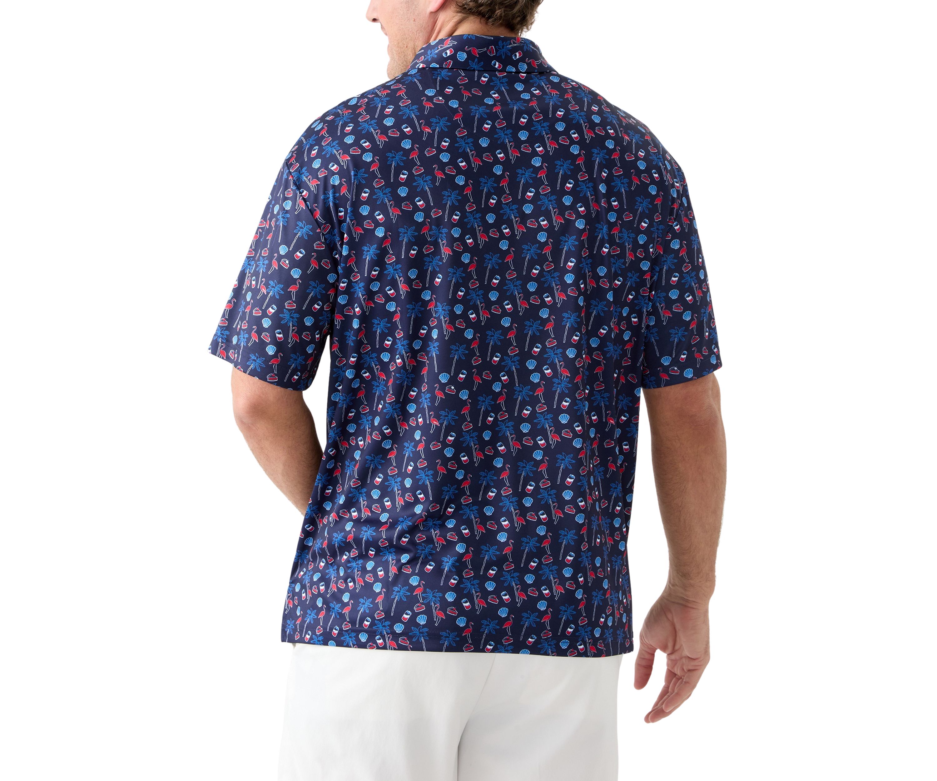 Big & Tall Short Sleeve American Summer Conversation Polo Shirt