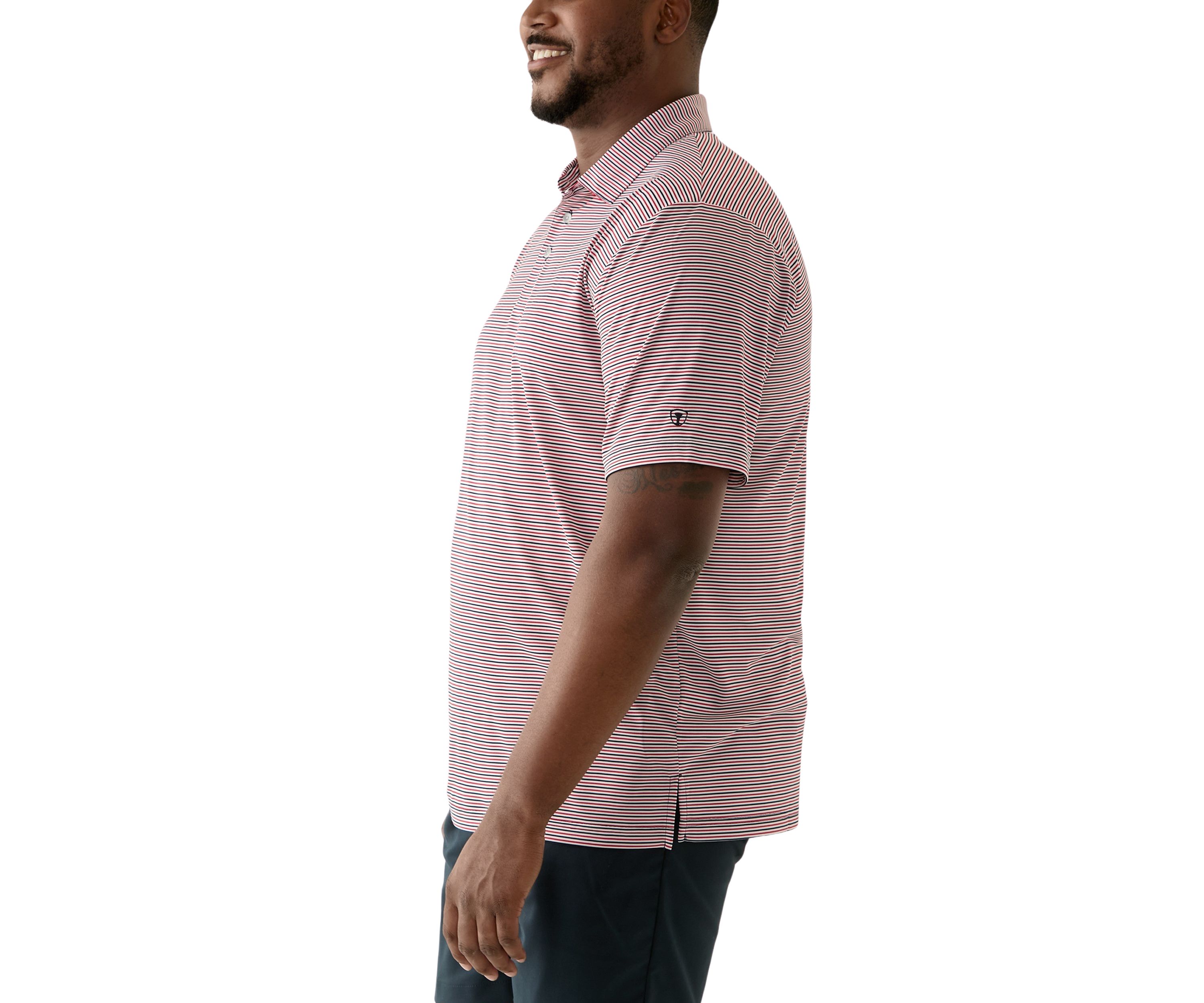 Big & Tall American Stripe Polo Shirt