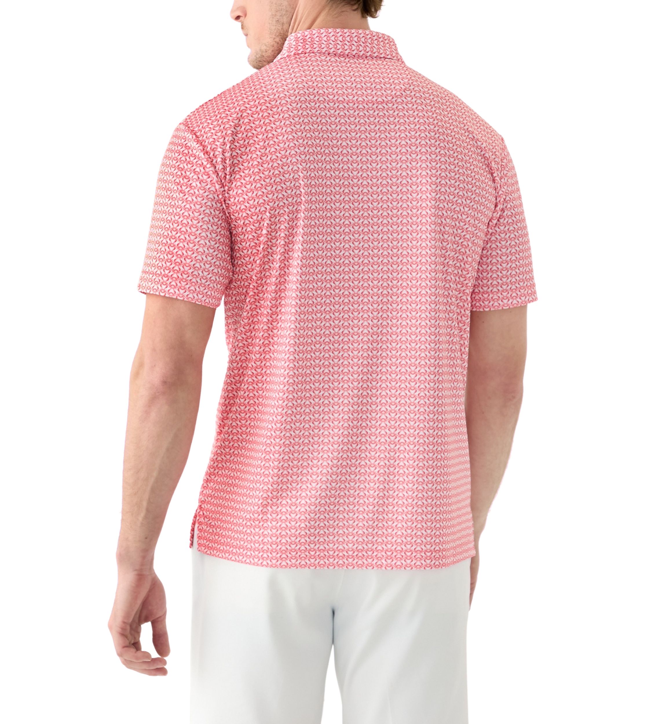 Big & Tall Short Sleeve Regimental Crab Print Polo Shirt
