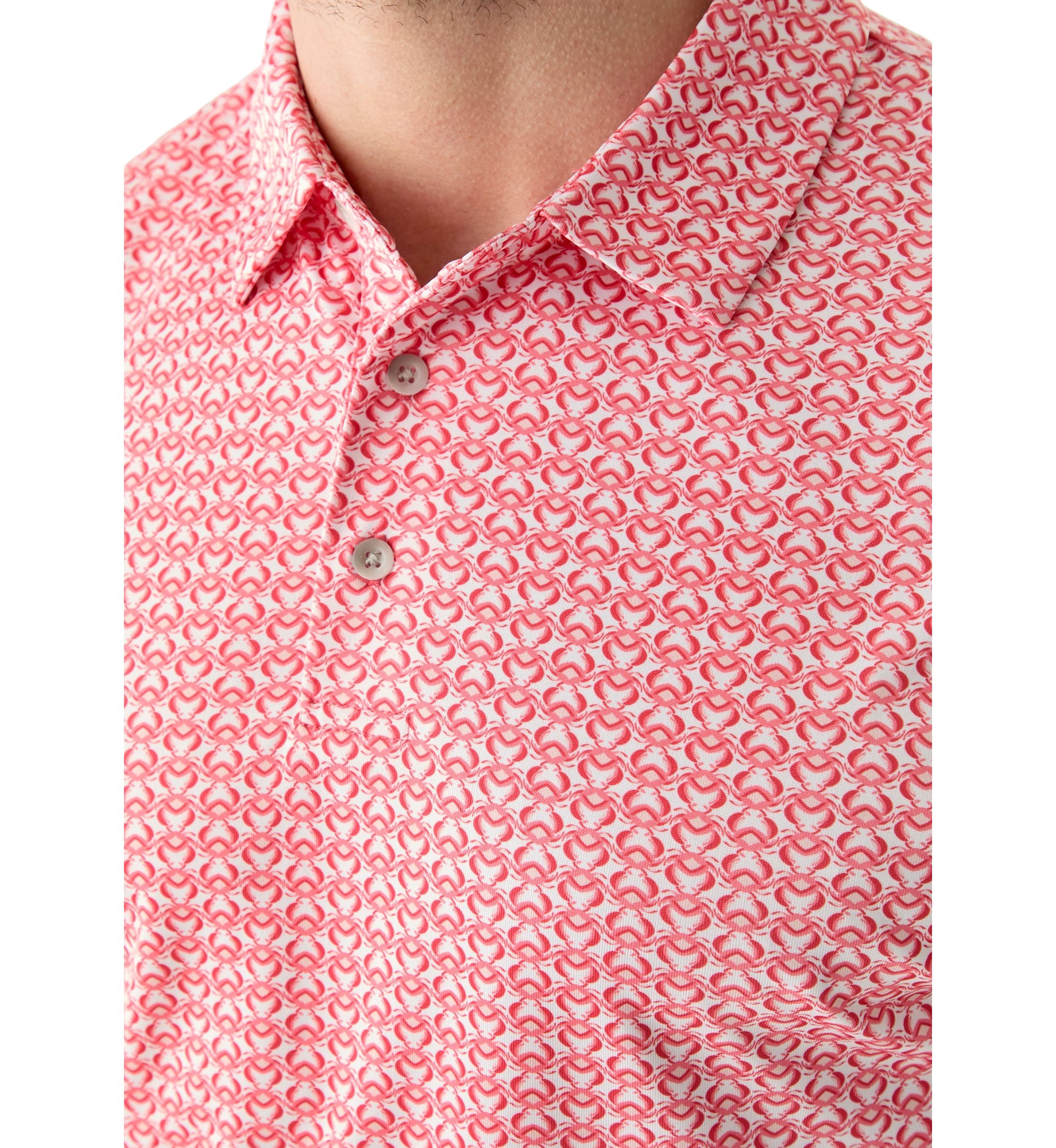 Big & Tall Short Sleeve Regimental Crab Print Polo Shirt