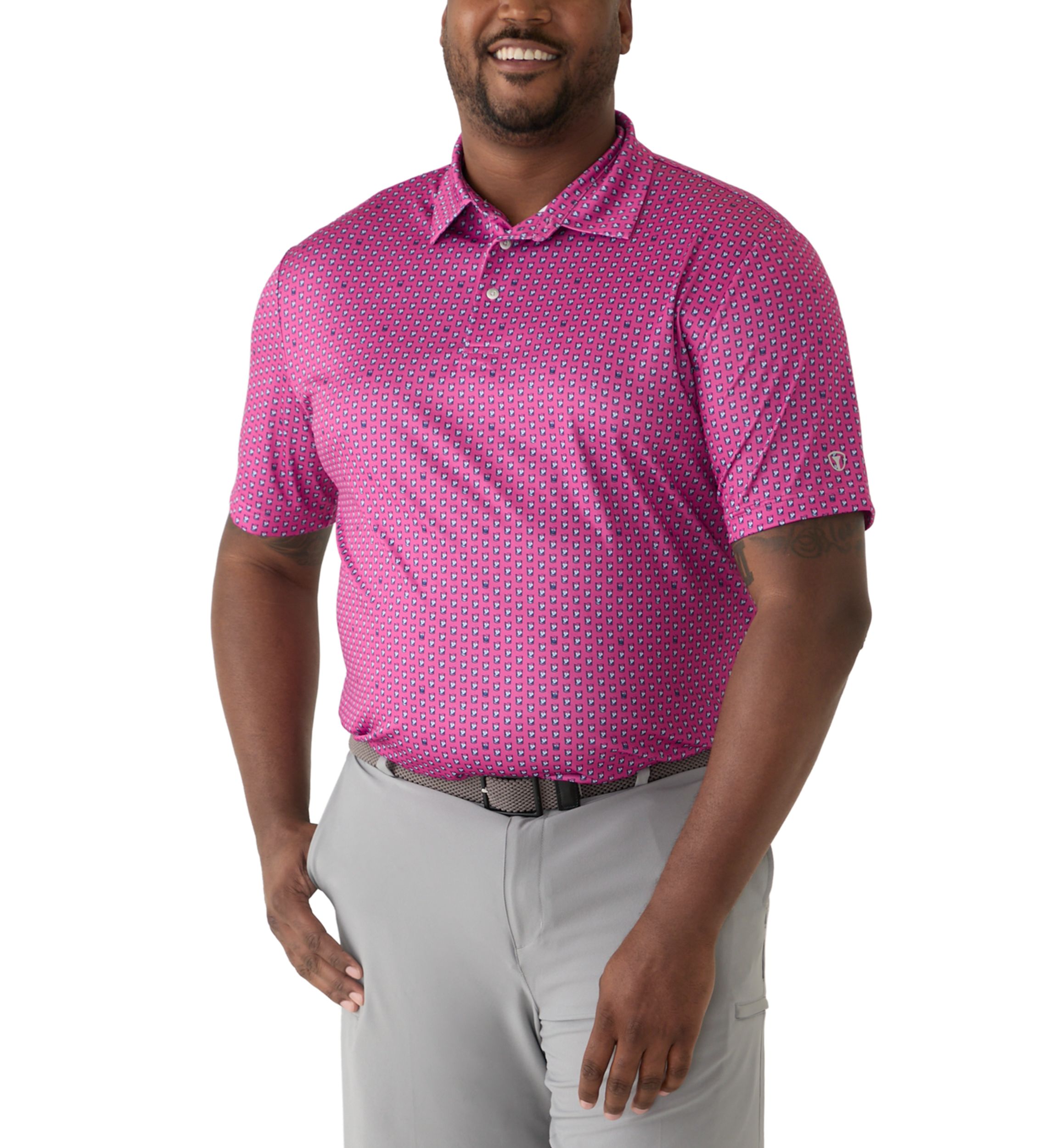 big and tall polo dress shirts Men's Tan Big & Tall Polo Shirts