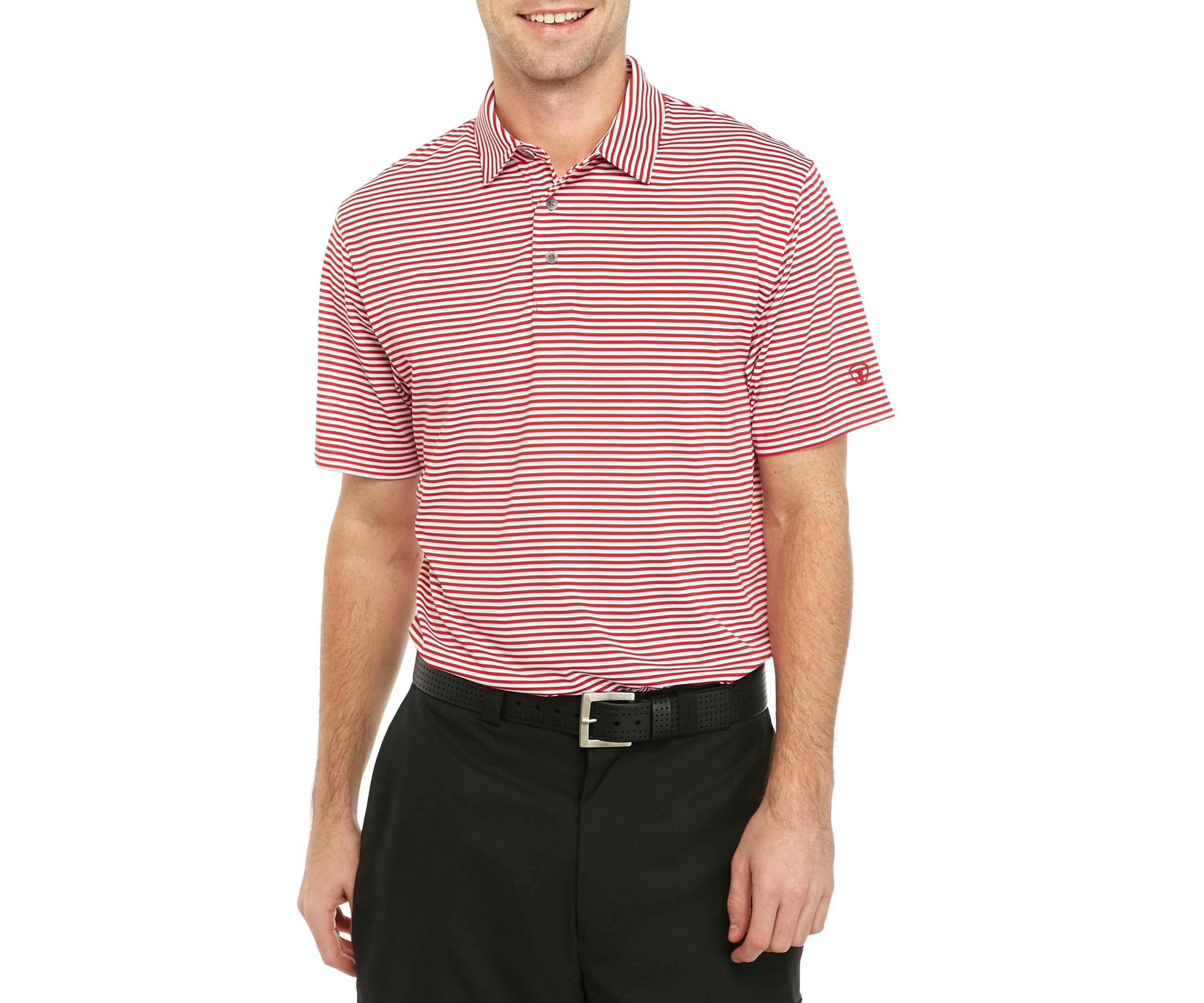 Stripe Polo Shirt with Collar 
