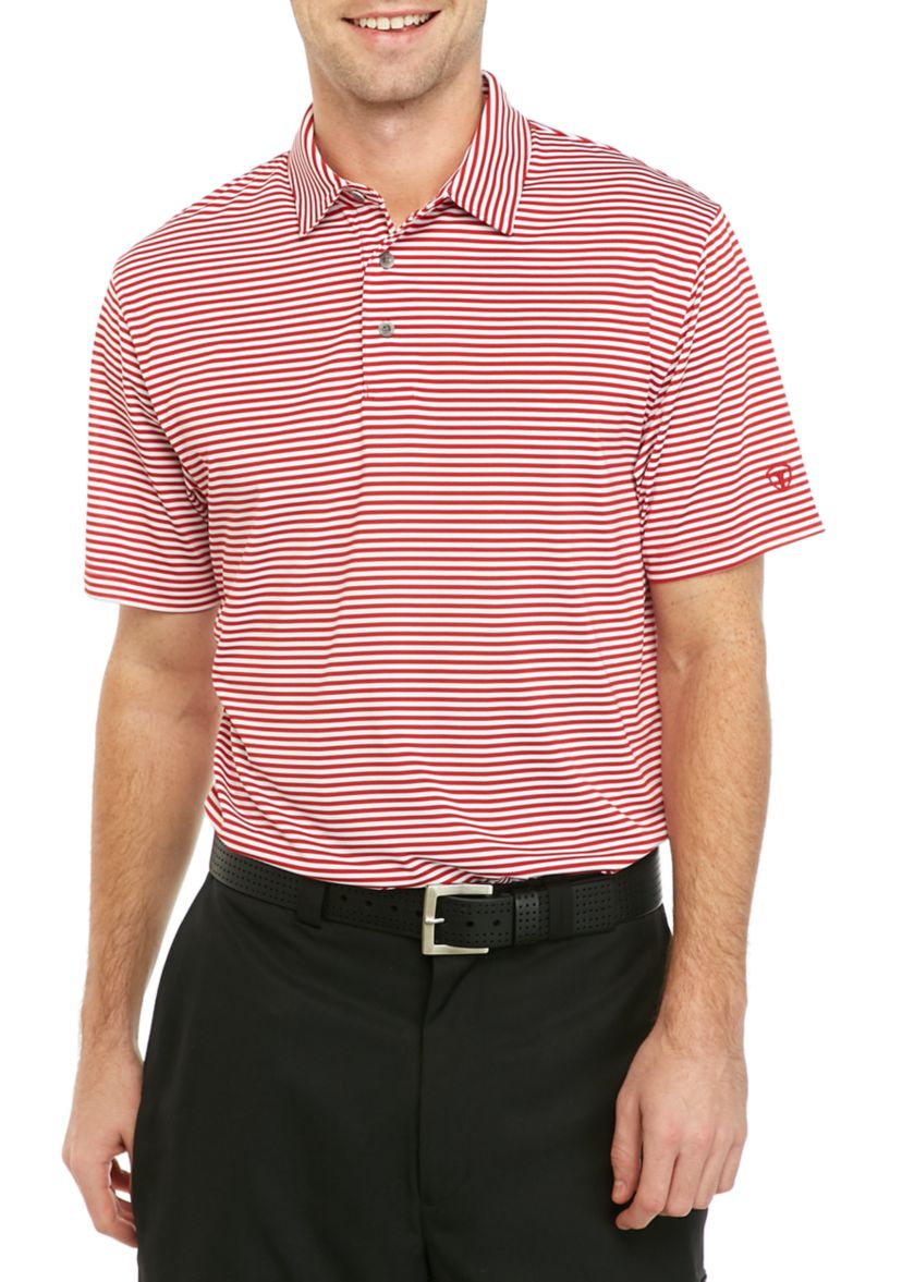 Stripe Polo Shirt with Collar 