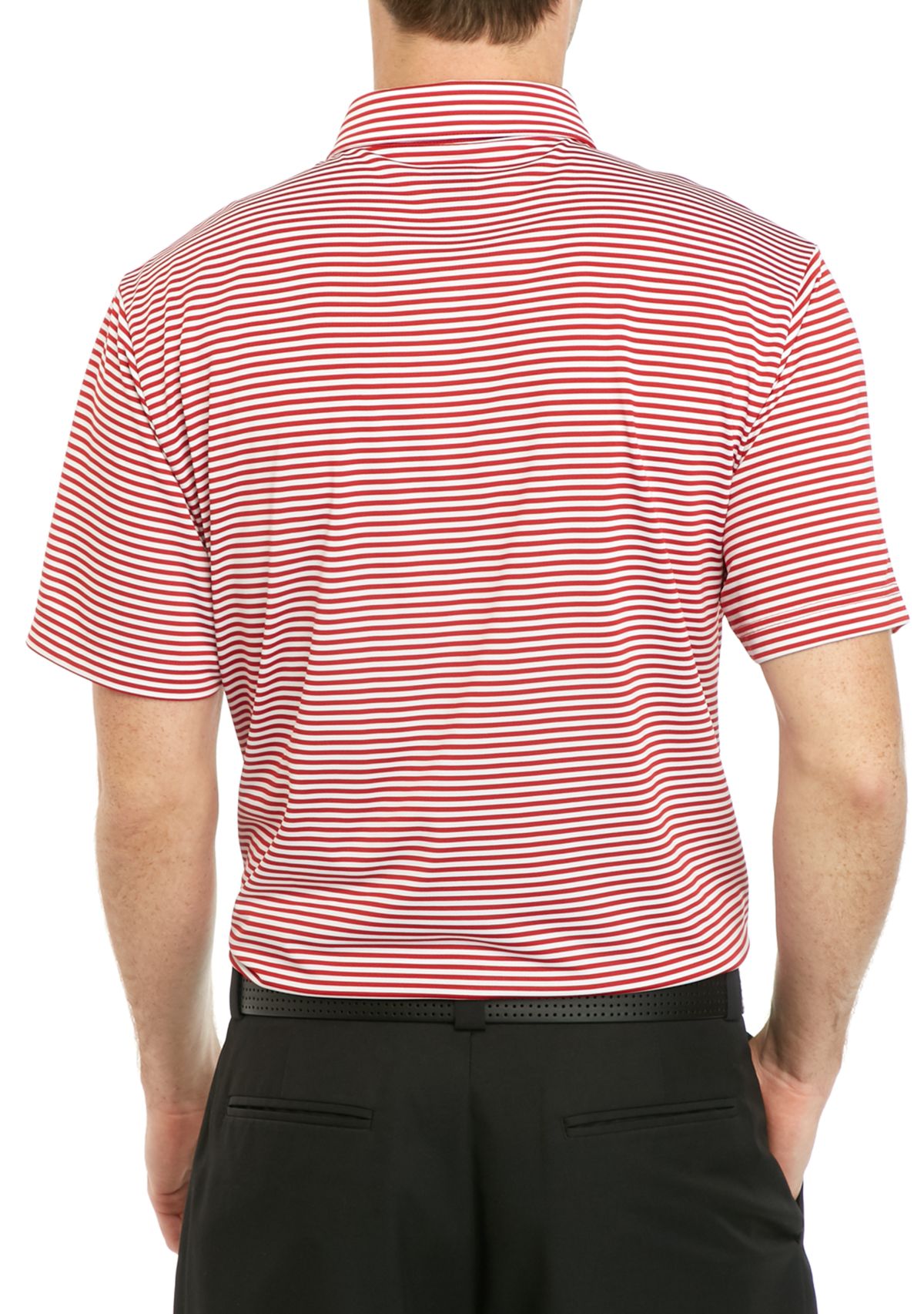 Stripe Polo Shirt with Collar 