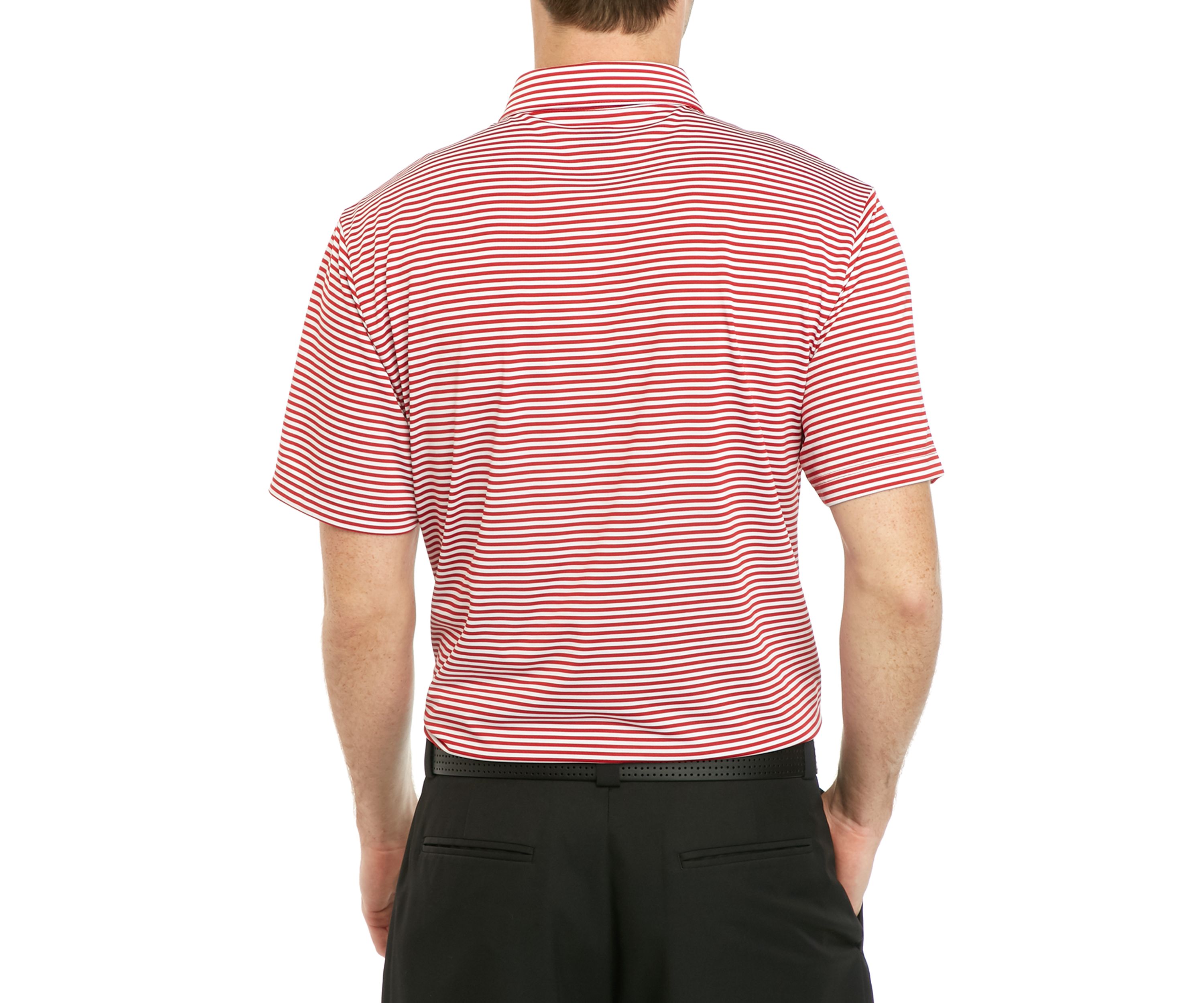 Stripe Polo Shirt with Collar 