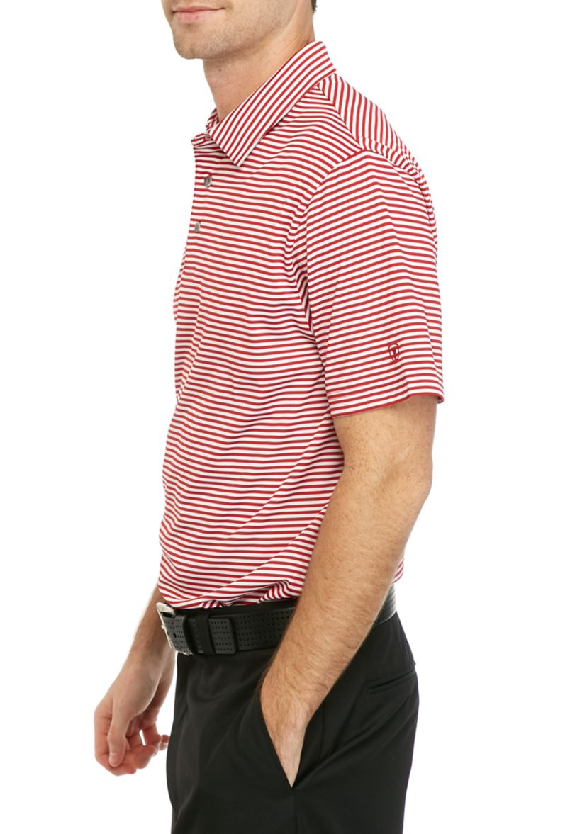 Stripe Polo Shirt with Collar 