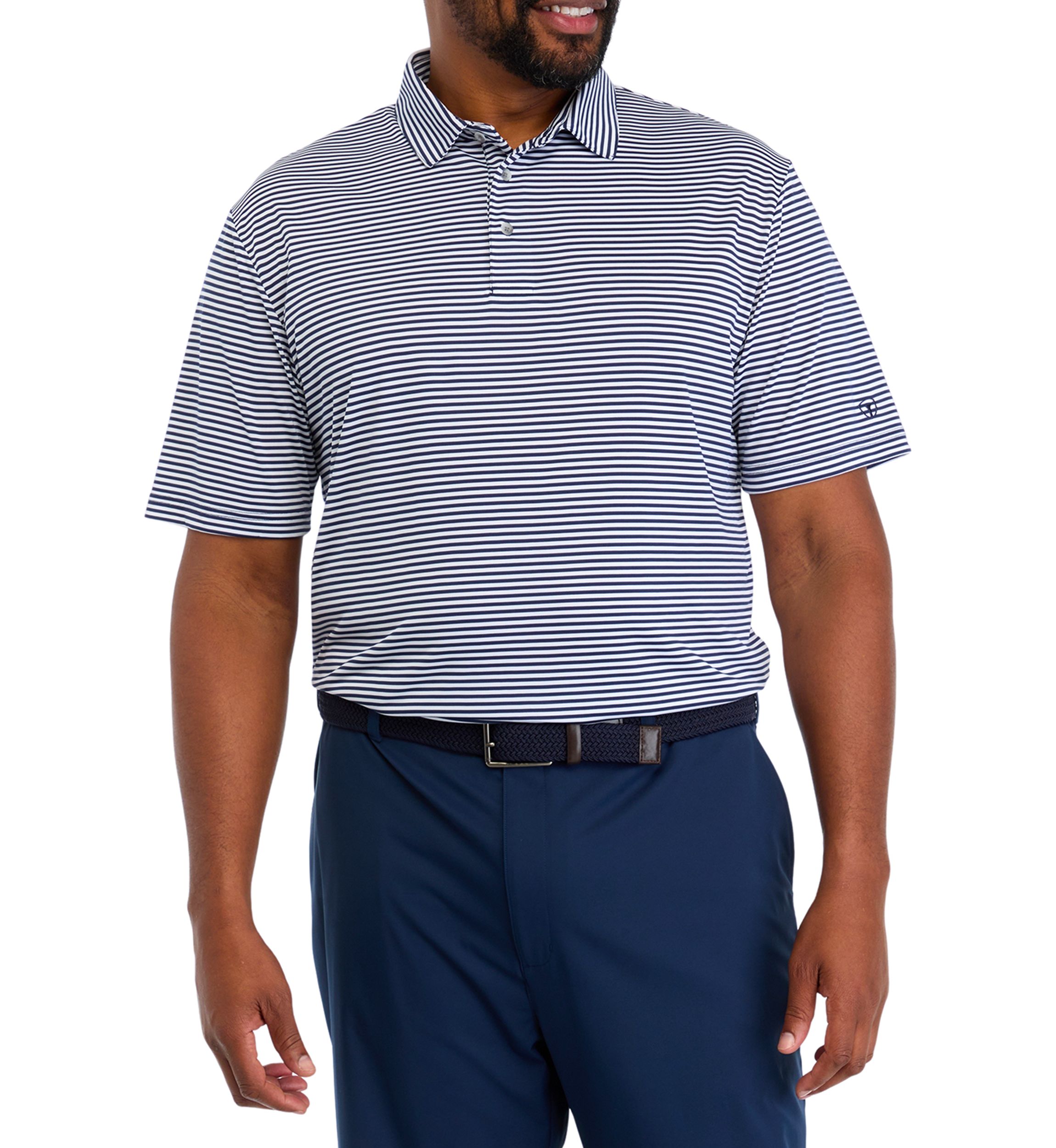 Big & Tall Short Sleeve Feeder Stripe Polo Shirt