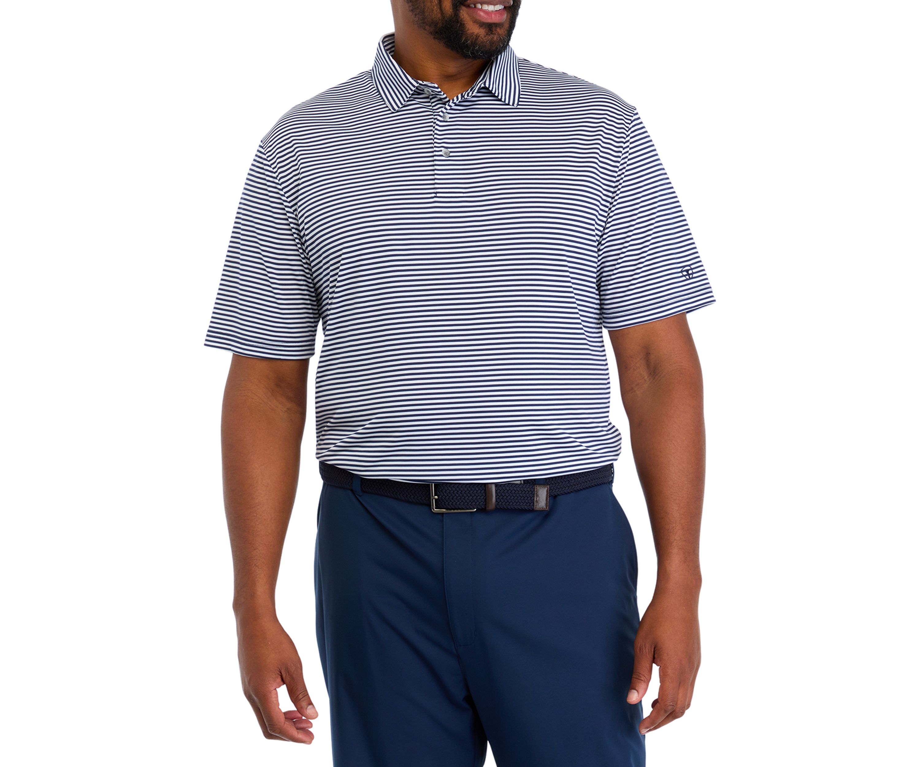Big & Tall Short Sleeve Feeder Stripe Polo Shirt