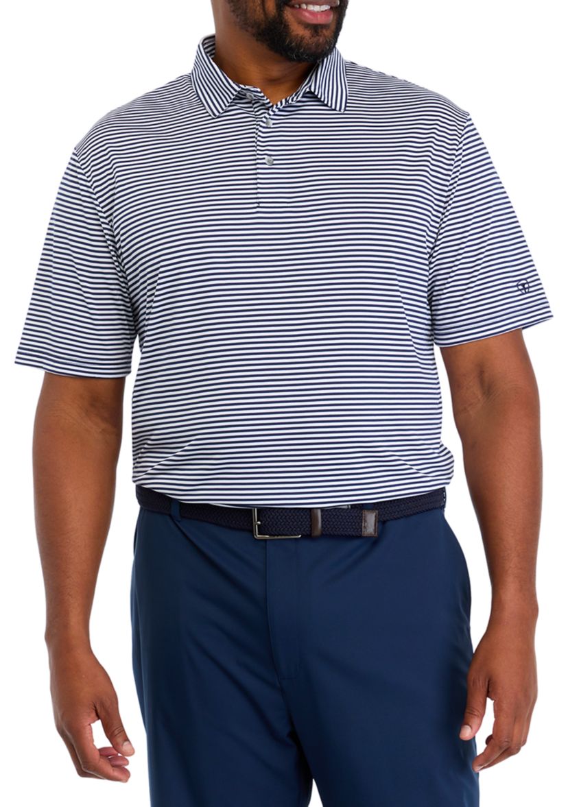 Big & Tall Short Sleeve Feeder Stripe Polo Shirt