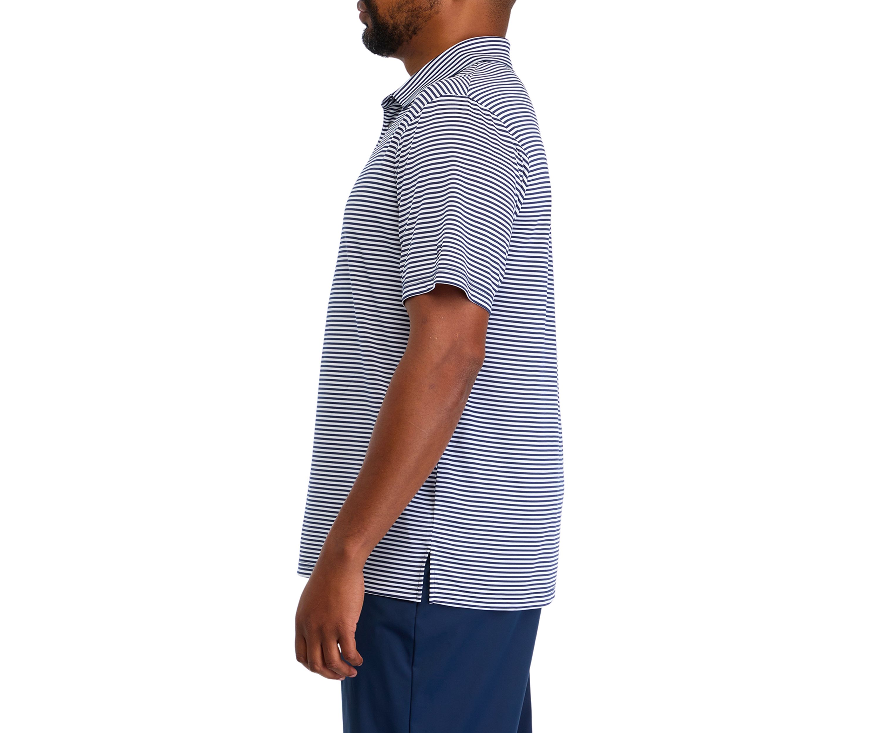 Big & Tall Short Sleeve Feeder Stripe Polo Shirt