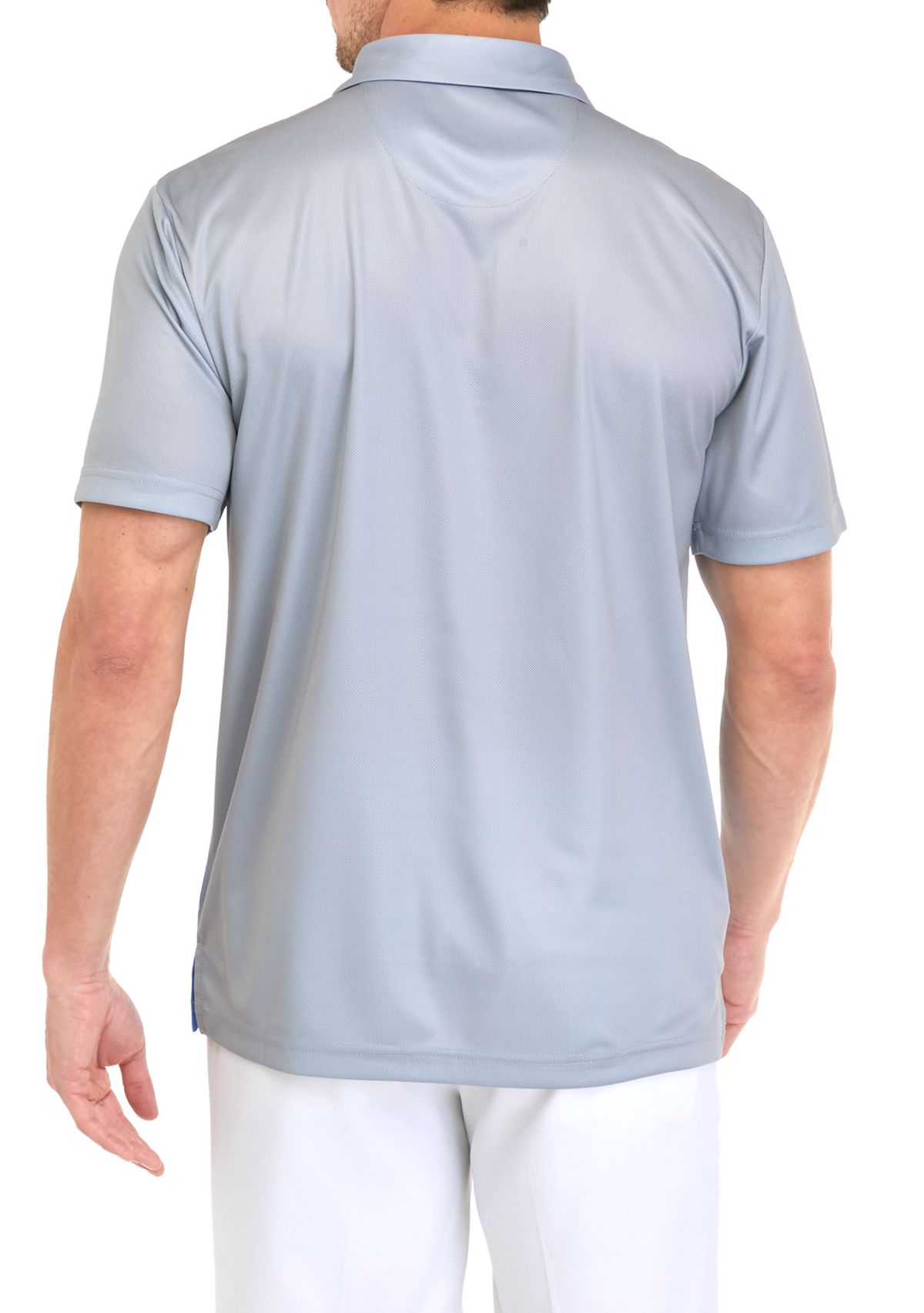 Mens Color Block Striped Polo Shirt