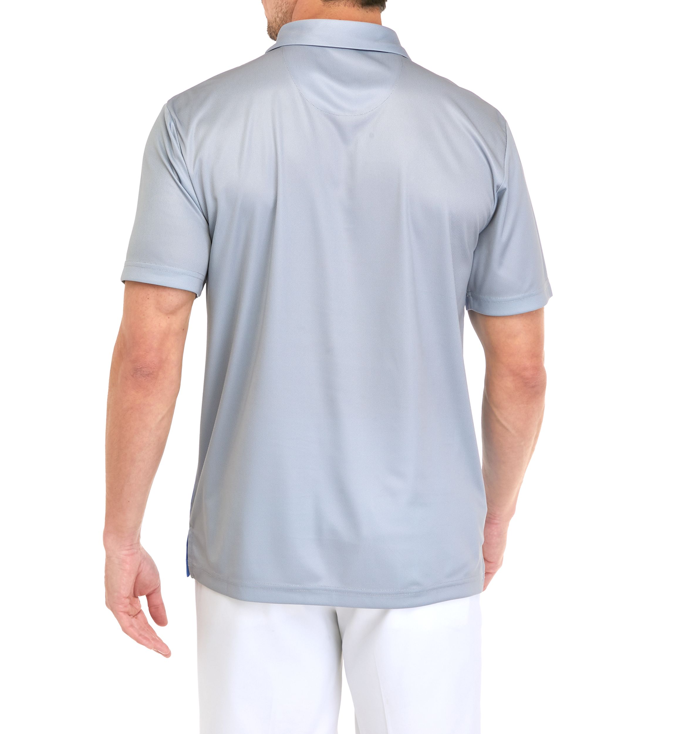 Mens Color Block Striped Polo Shirt
