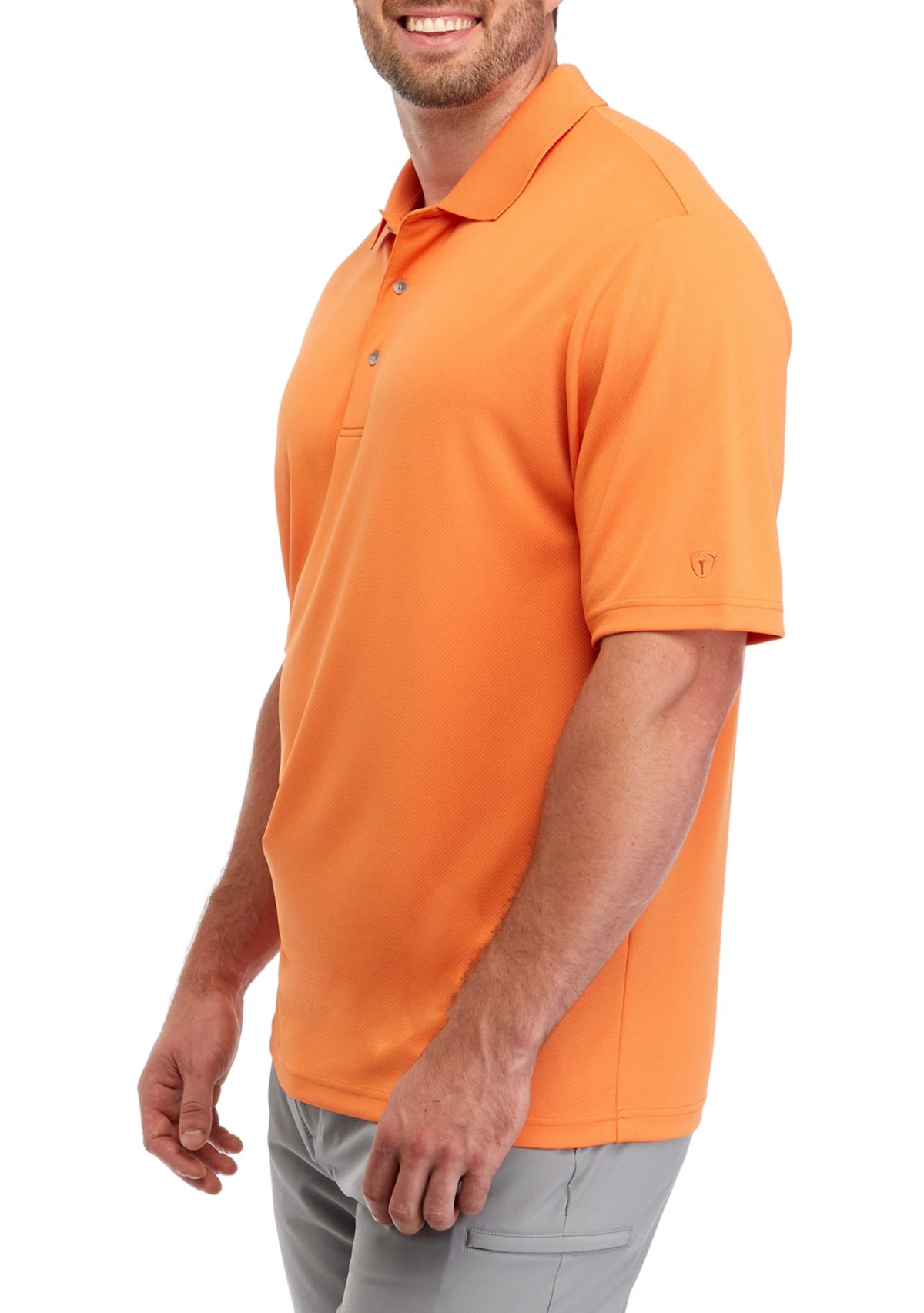 Big & Tall Short Sleeve Diamond Texture Polo Shirt