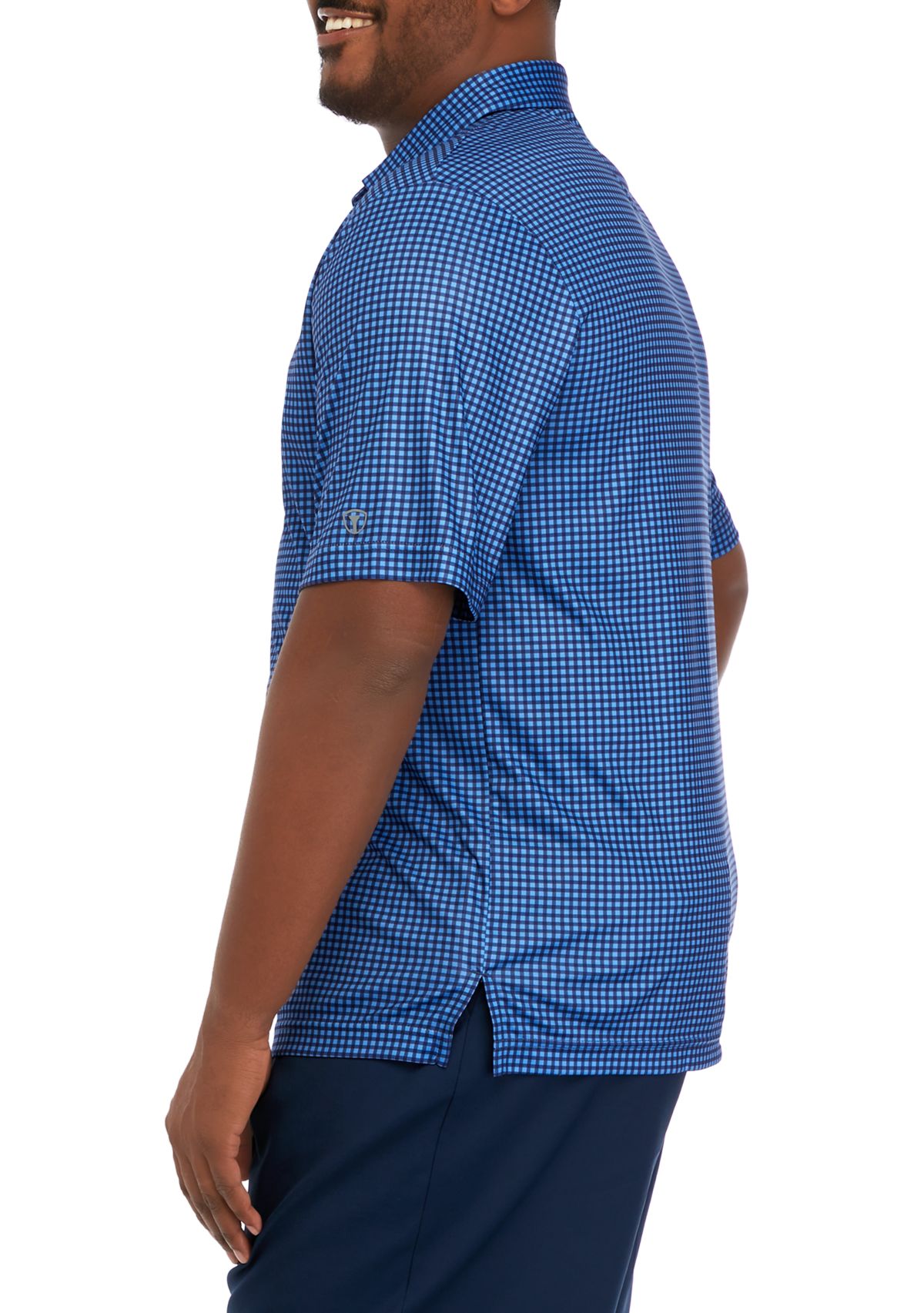 Big & Tall Short Sleeve Menswear Printed Polo Shirt