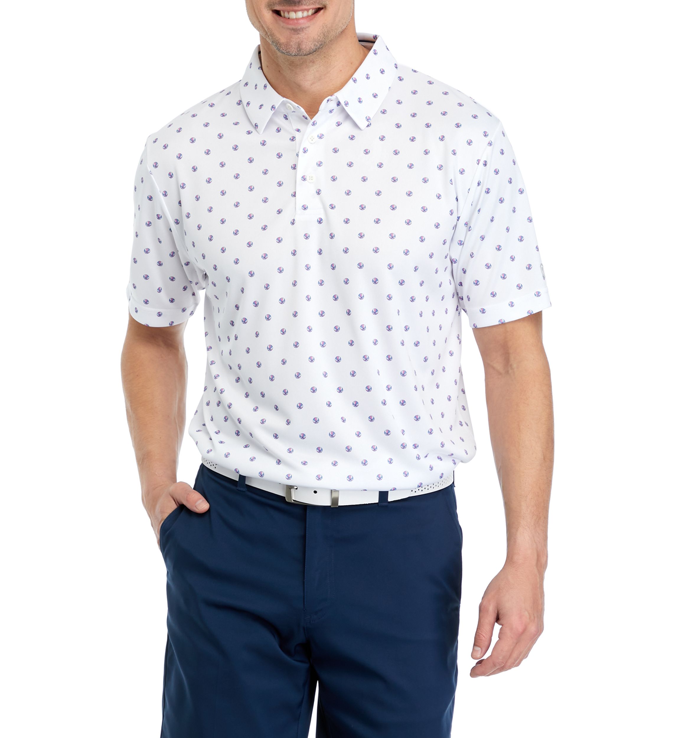 Mens Beach Ball Printed Polo Shirt
