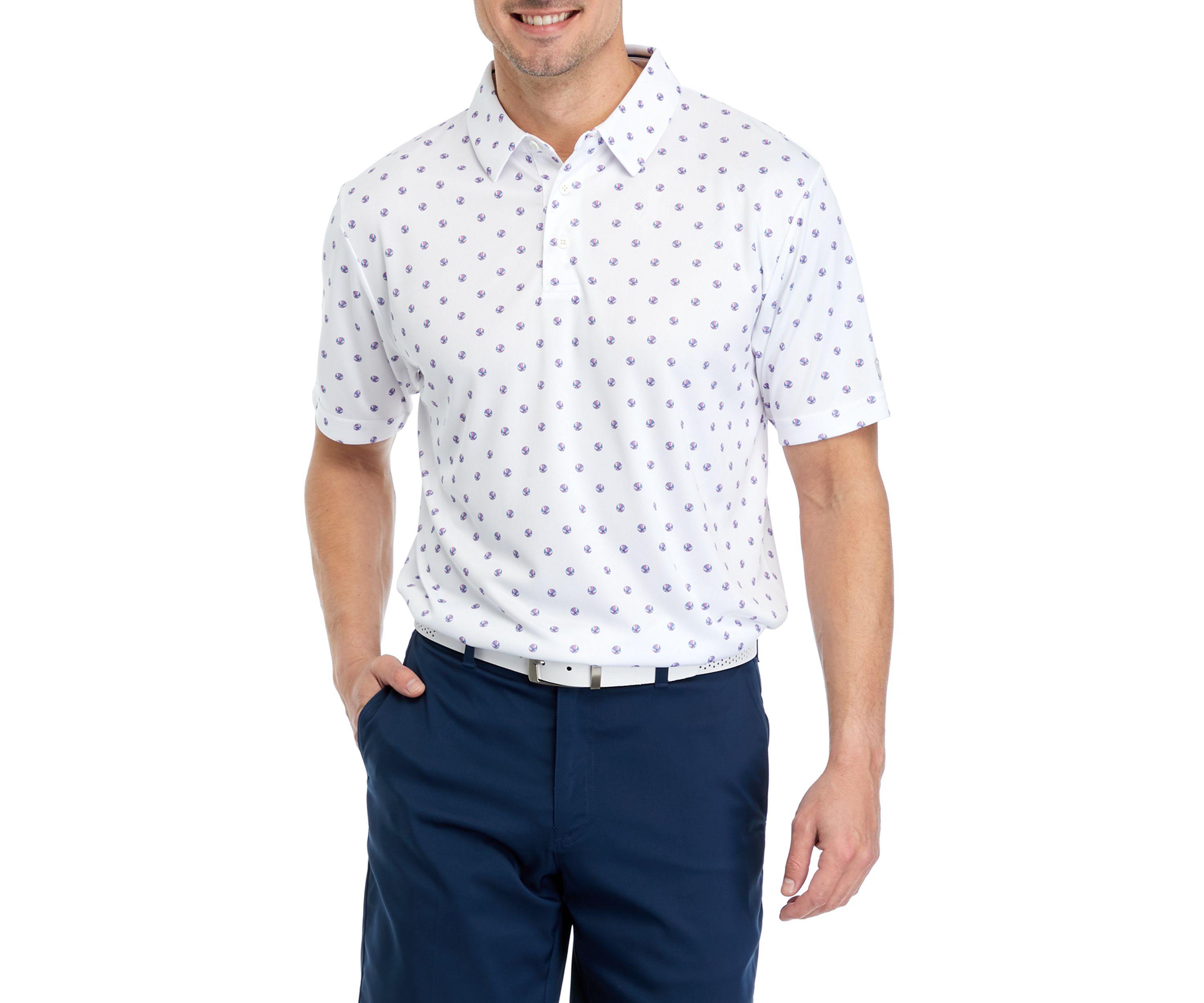 Mens Beach Ball Printed Polo Shirt