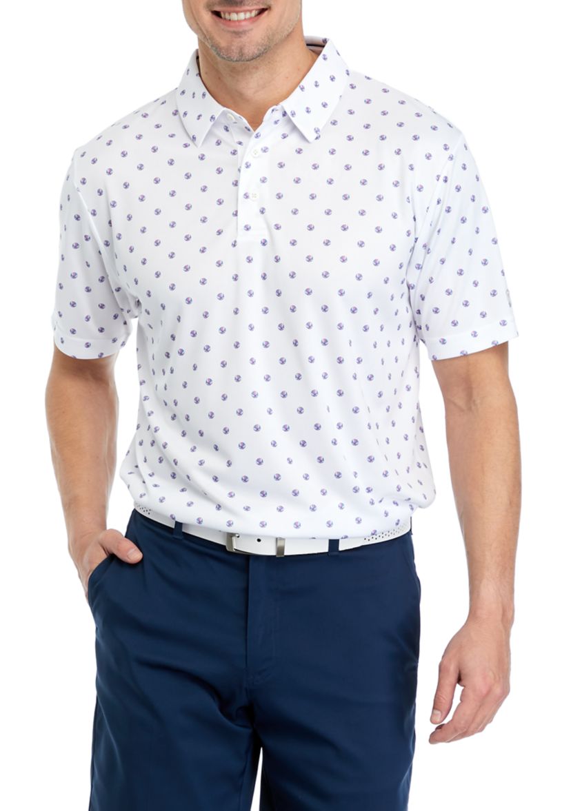Mens Beach Ball Printed Polo Shirt