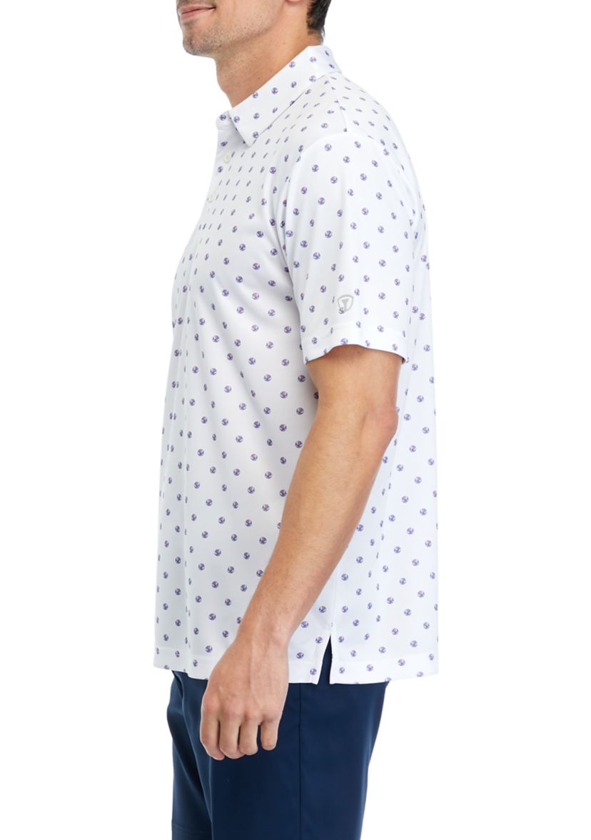 Mens Beach Ball Printed Polo Shirt