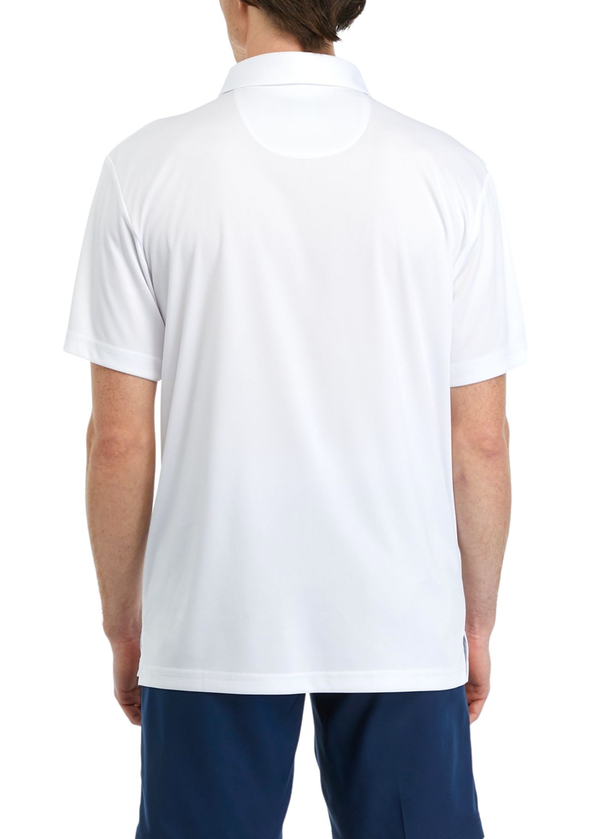 Mens Printed Chest Stripe Polo Shirt