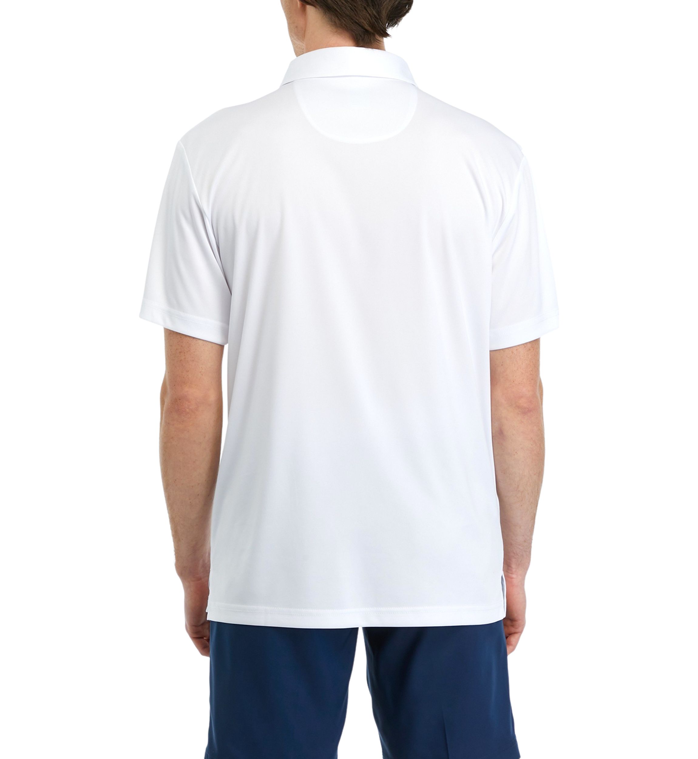 Mens Printed Chest Stripe Polo Shirt