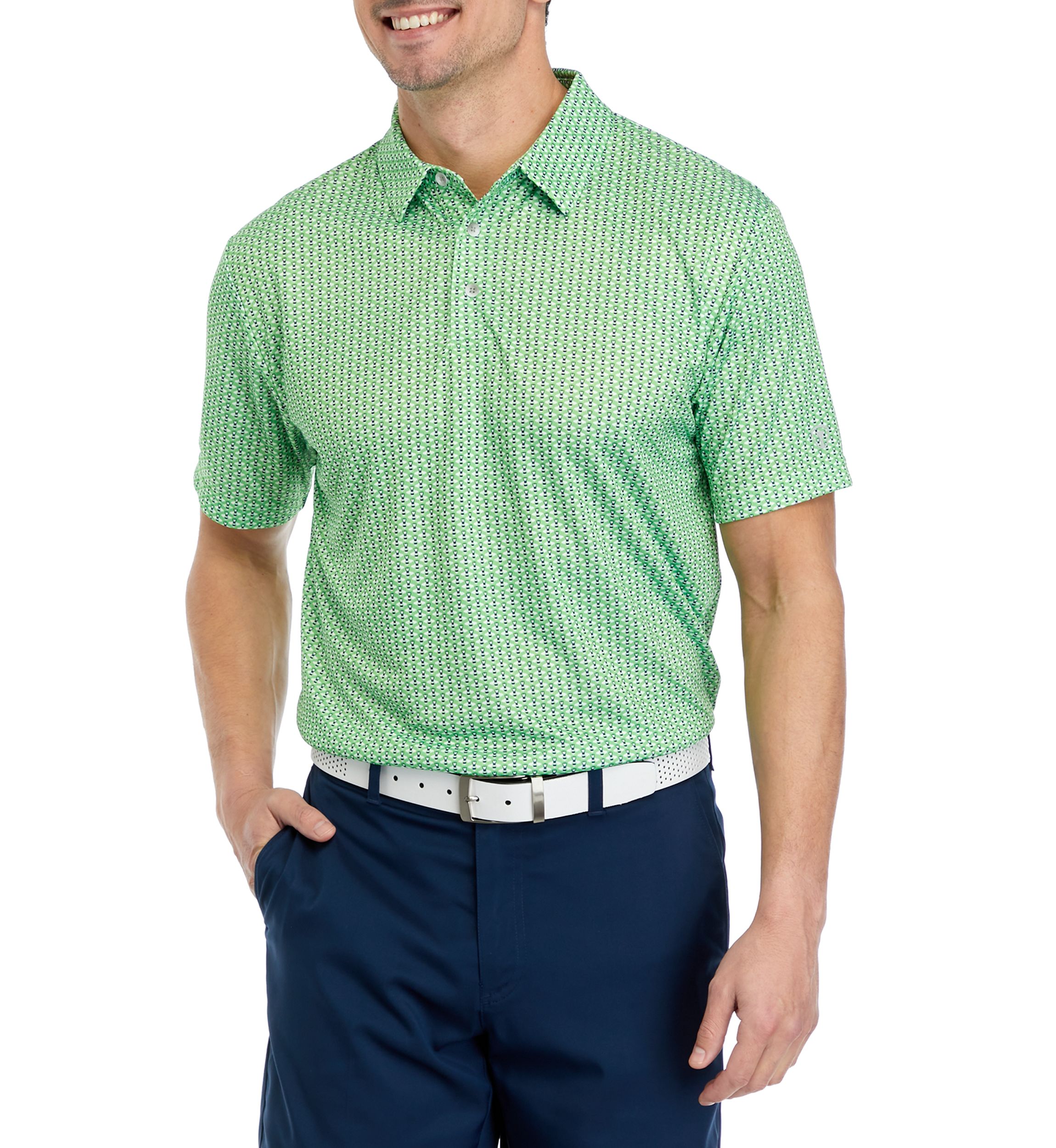 Bee Print Golf Polo Shirt 