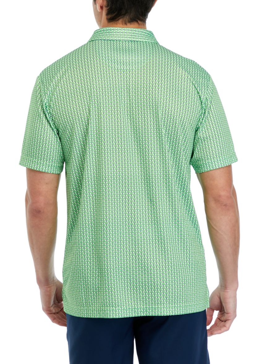 Bee Print Golf Polo Shirt 