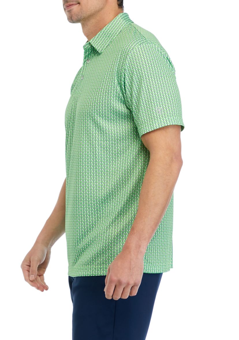 Bee Print Golf Polo Shirt 