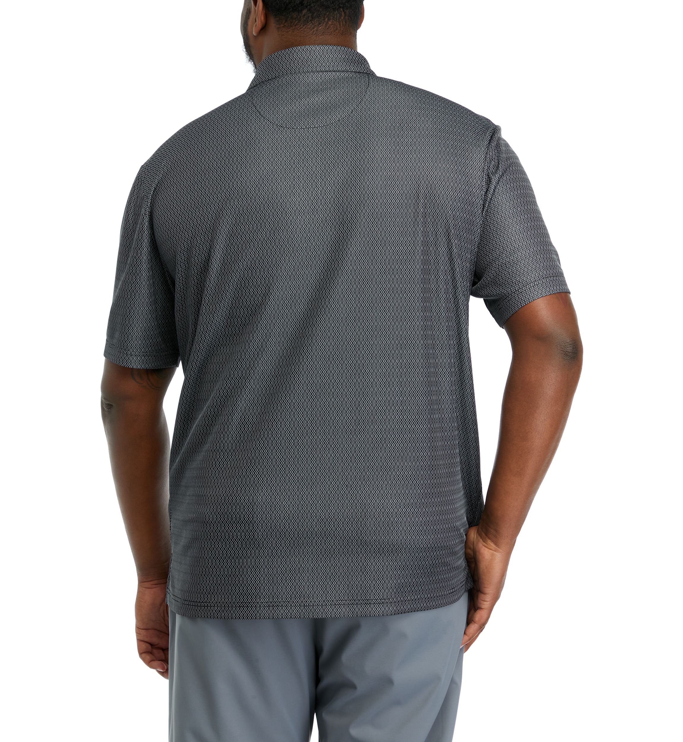 Big & Tall Short Sleeve Jacquard Polo Shirt