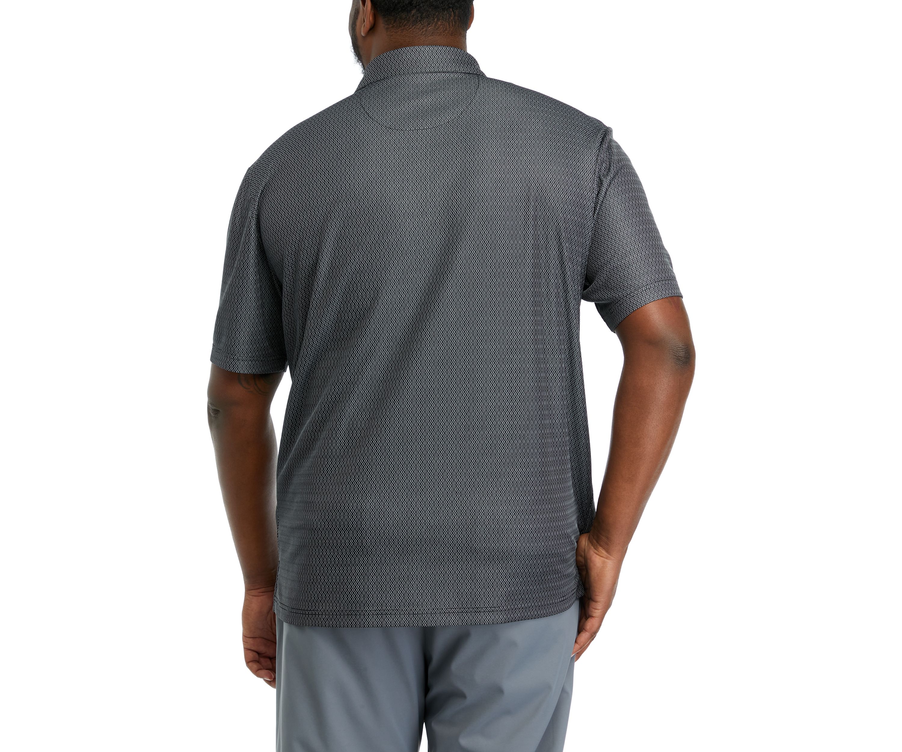 Big & Tall Short Sleeve Jacquard Polo Shirt