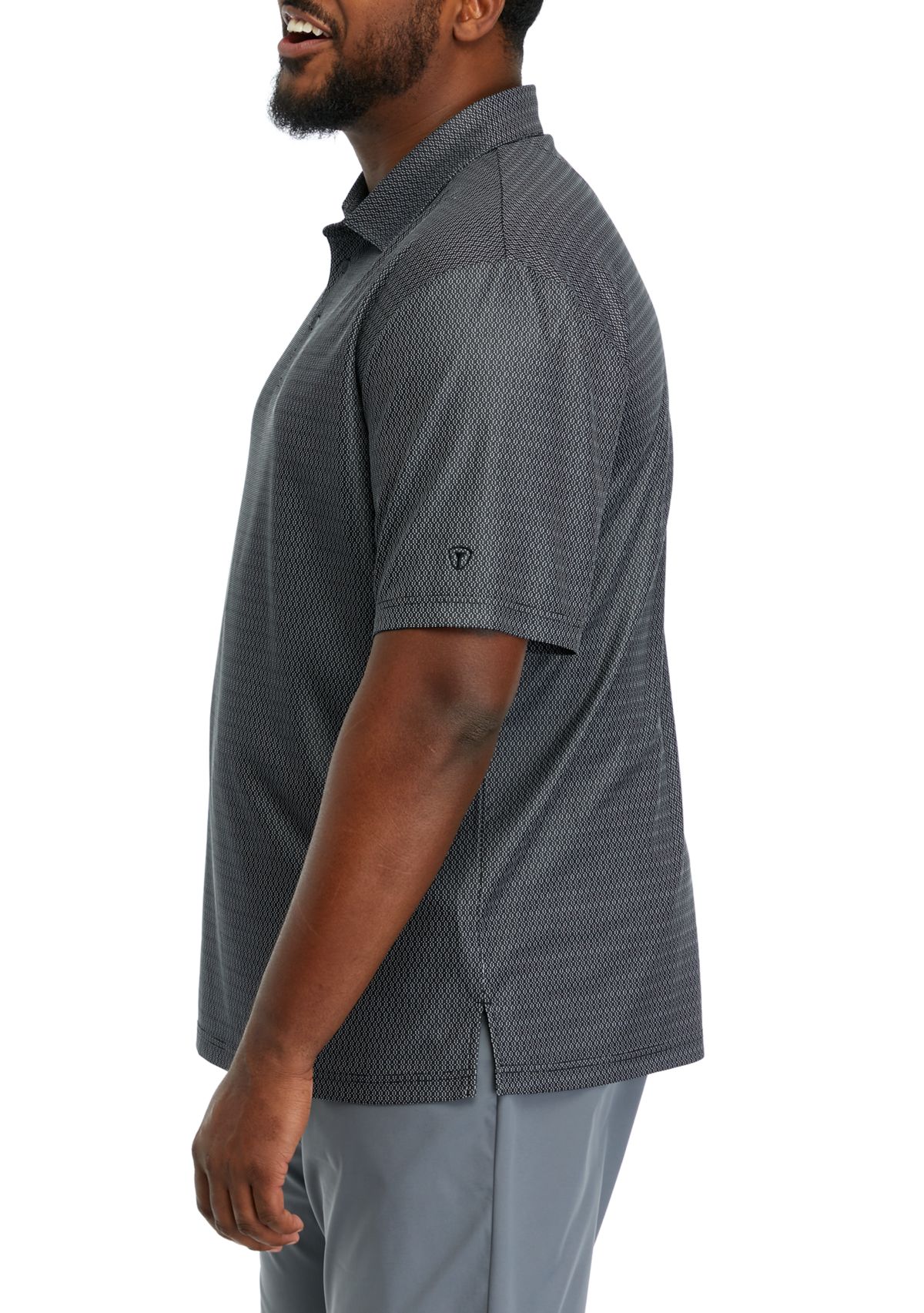 Big & Tall Short Sleeve Jacquard Polo Shirt
