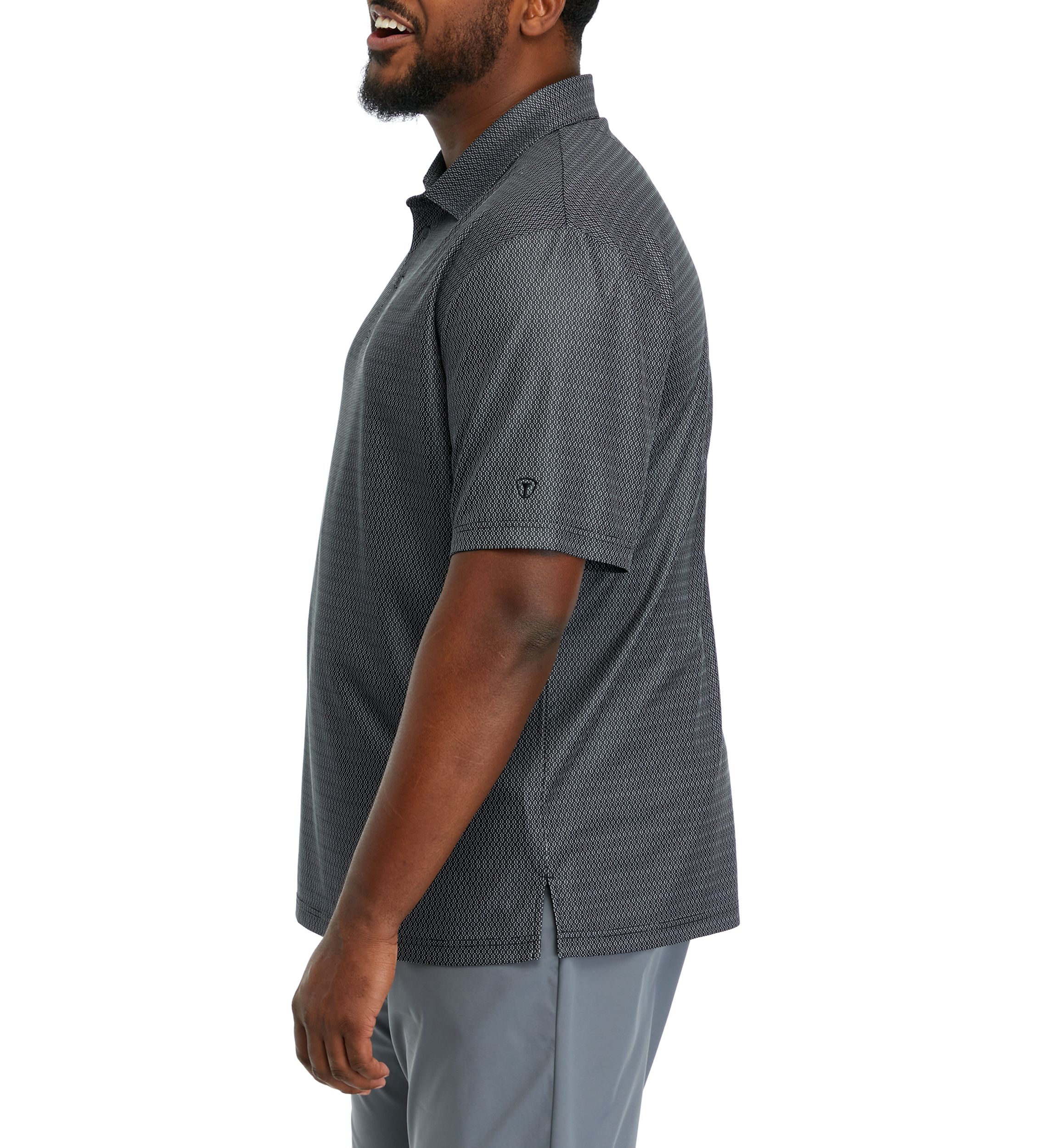 Big & Tall Short Sleeve Jacquard Polo Shirt