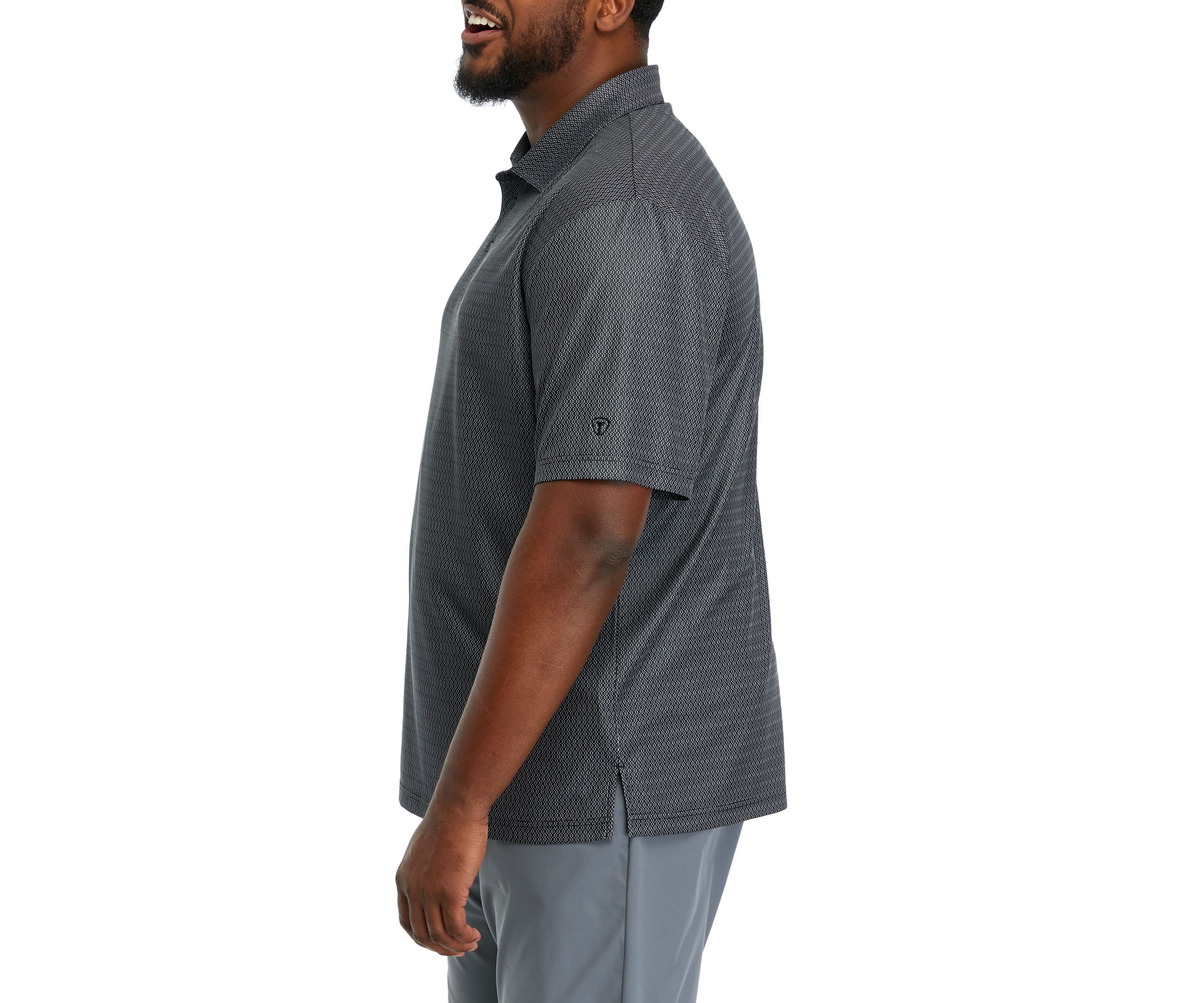 Big & Tall Short Sleeve Jacquard Polo Shirt