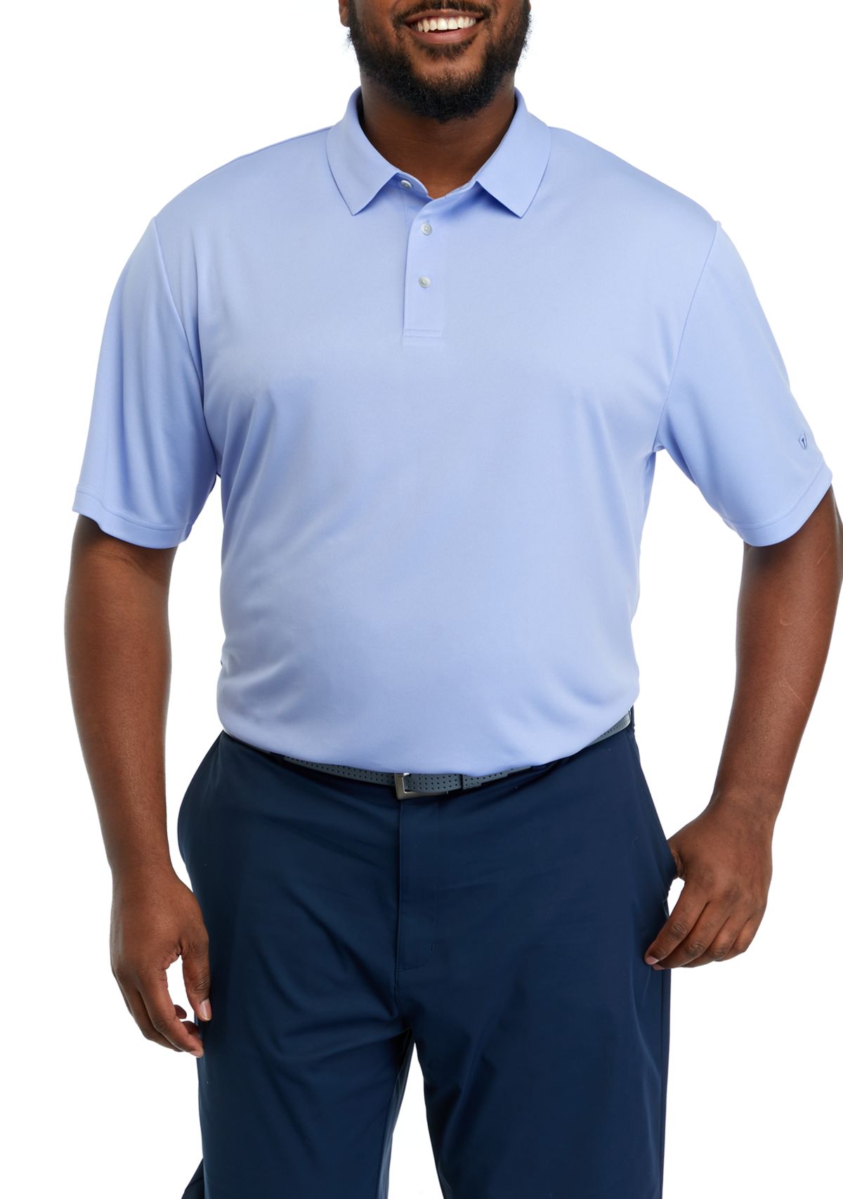 Big & Tall Short Sleeve Solid Airplay Polo Shirt