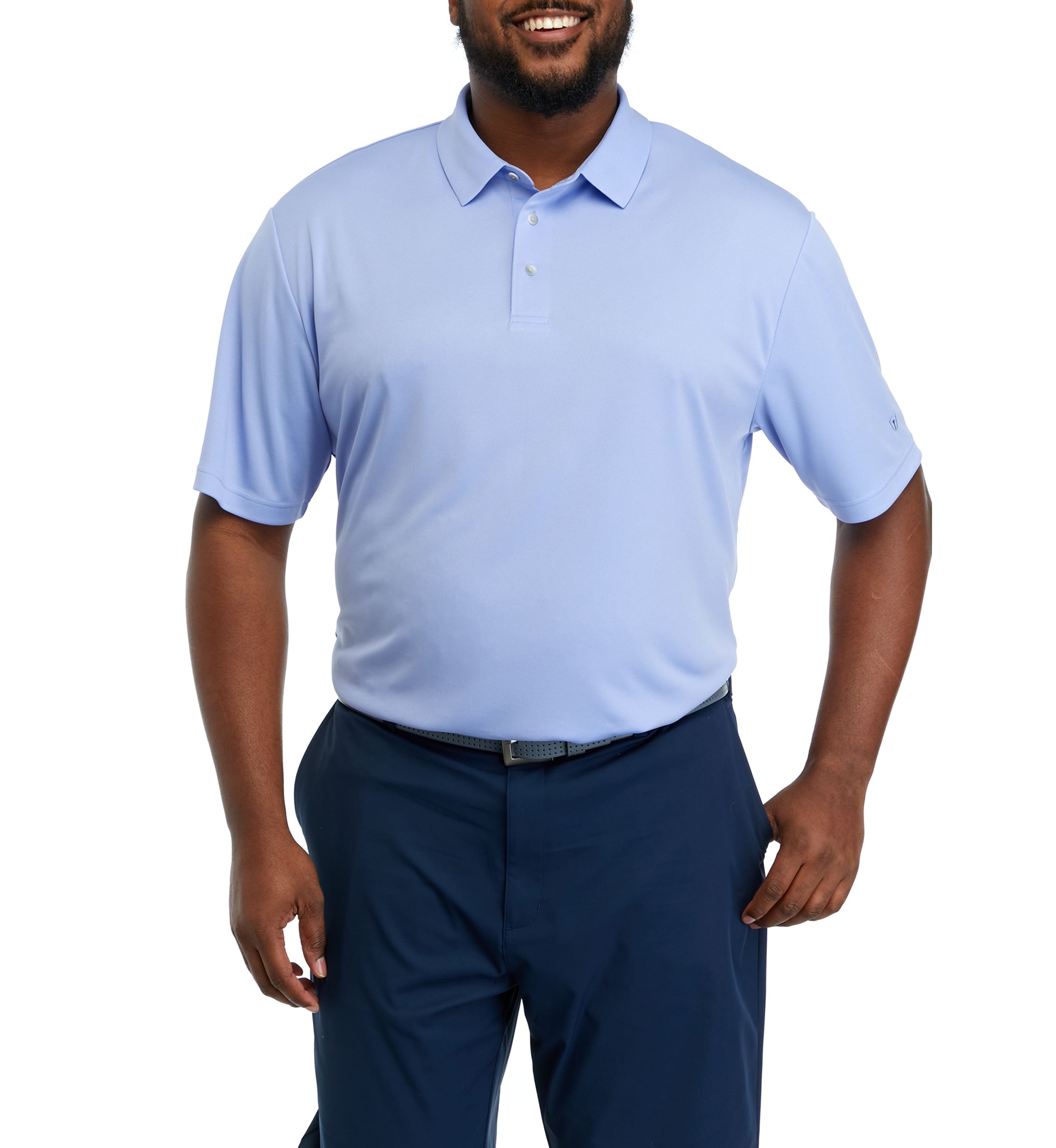 Big & Tall Short Sleeve Solid Airplay Polo Shirt