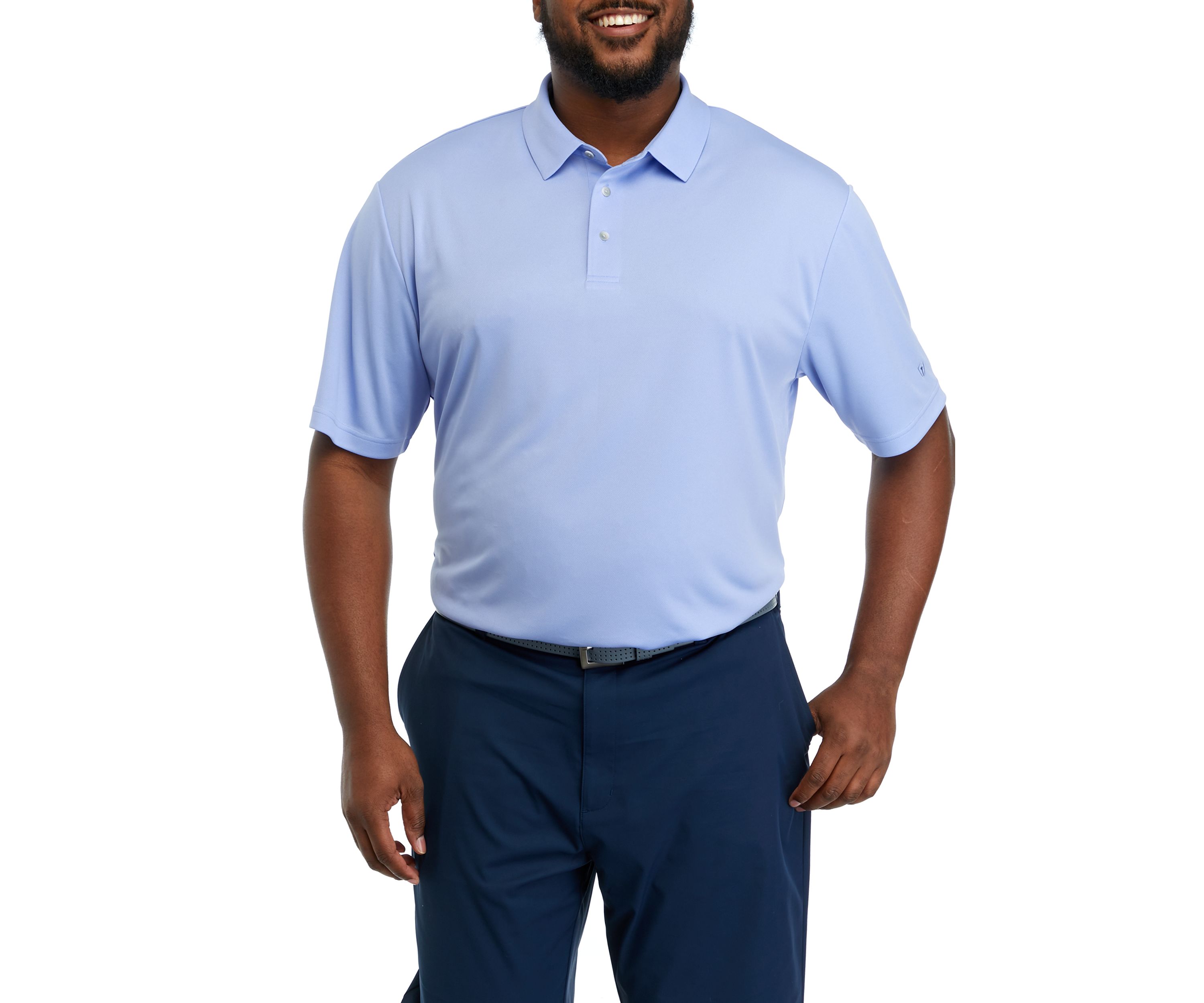 Big & Tall Short Sleeve Solid Airplay Polo Shirt