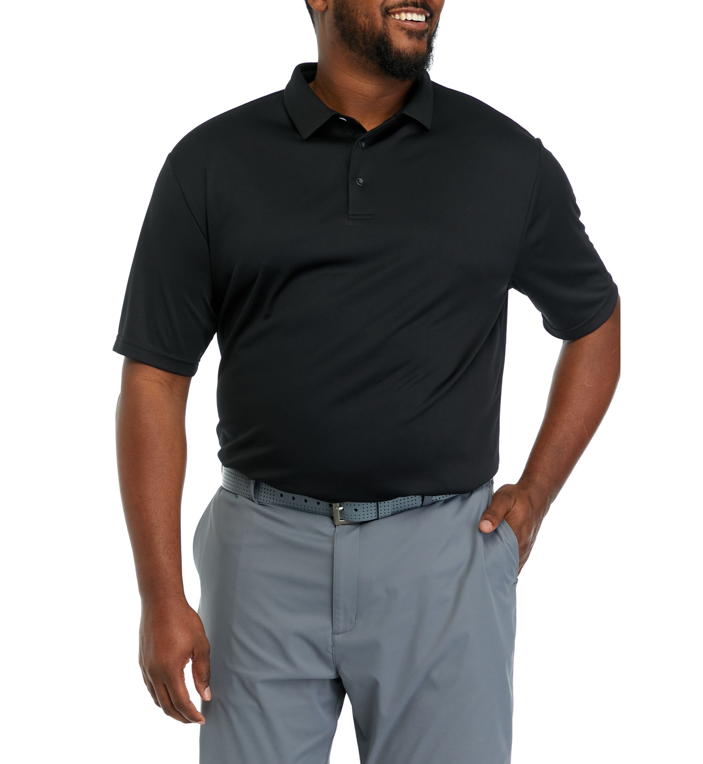 Big & Tall Short Sleeve Solid Airplay Polo Shirt