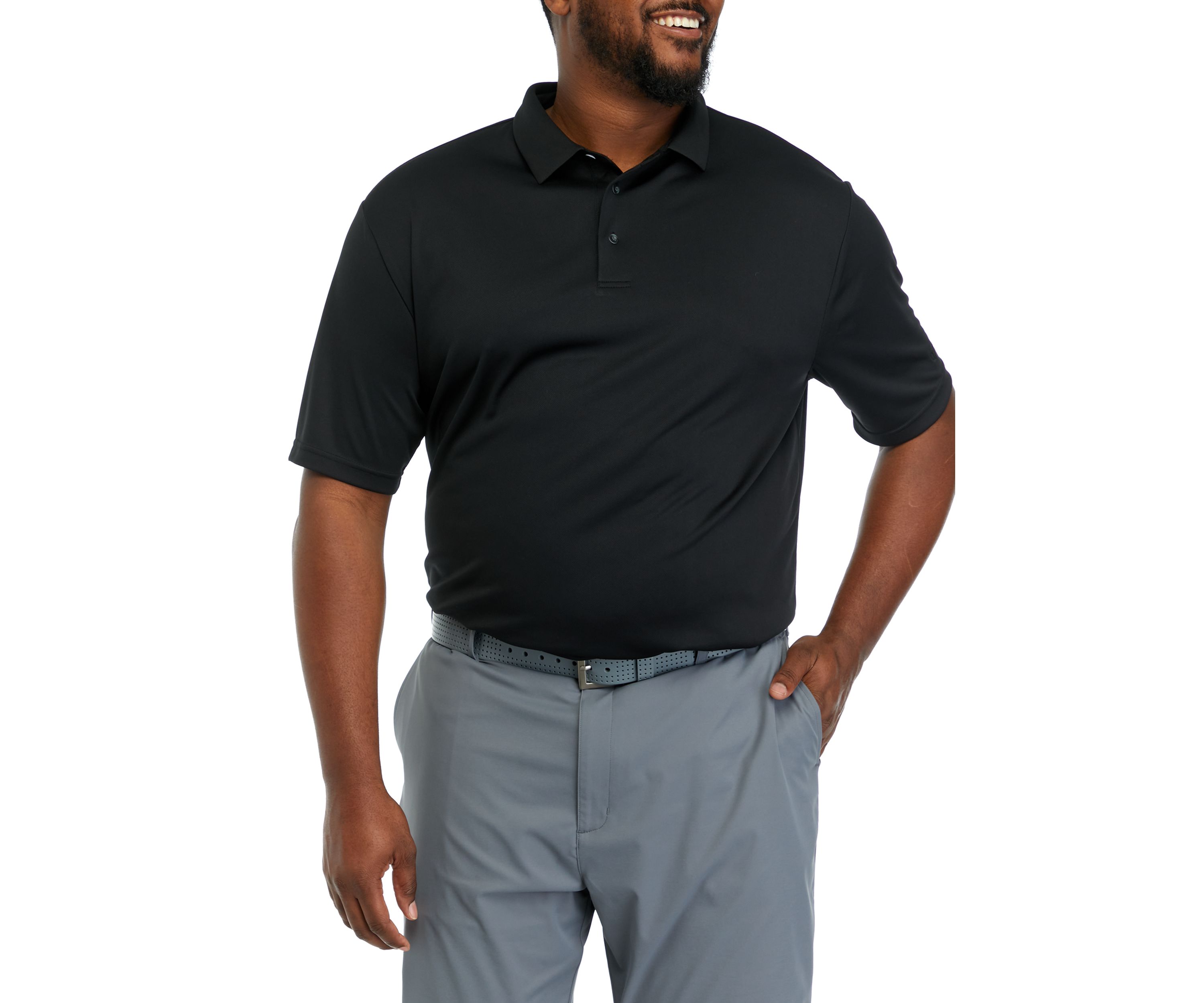 Big & Tall Short Sleeve Solid Airplay Polo Shirt