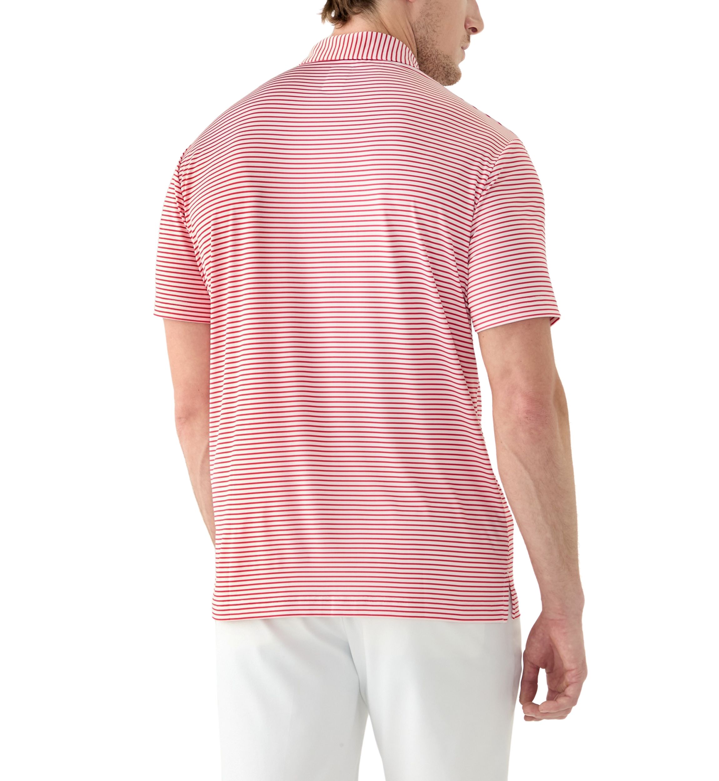 Mens 2 Color Feeder Stripe Polo Shirt