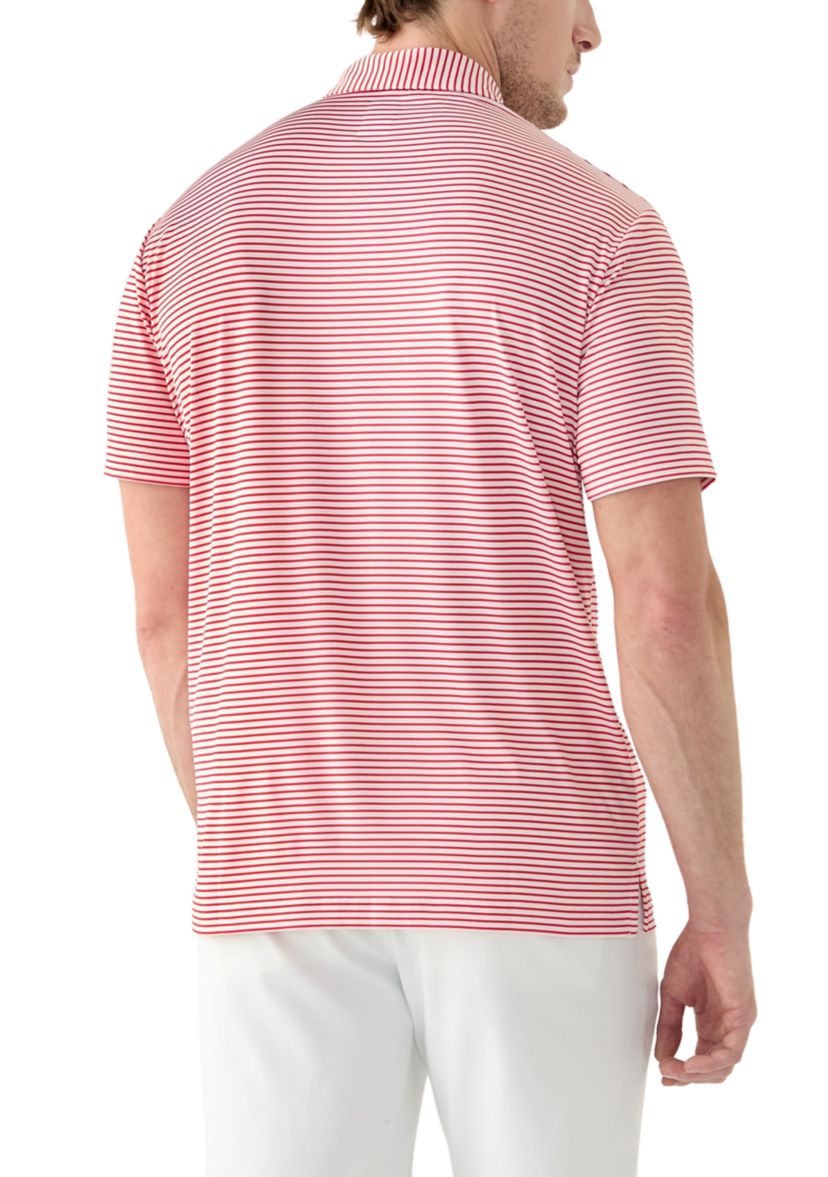 Mens 2 Color Feeder Stripe Polo Shirt