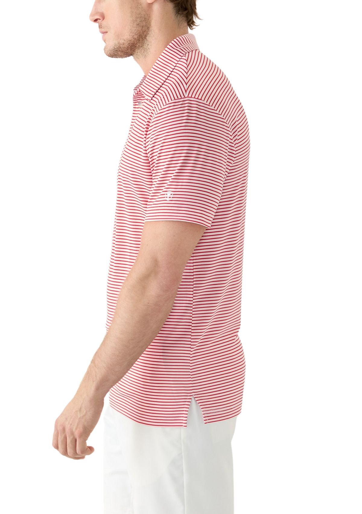 Mens 2 Color Feeder Stripe Polo Shirt
