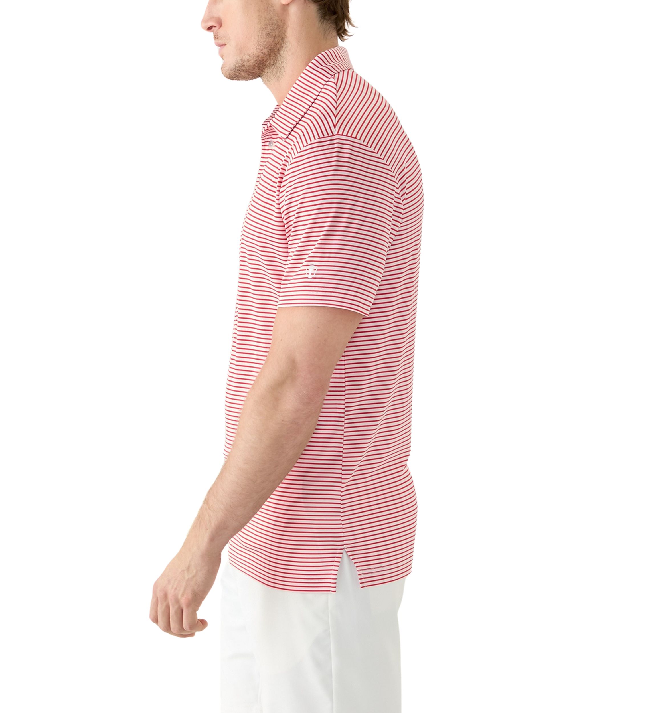 Mens 2 Color Feeder Stripe Polo Shirt