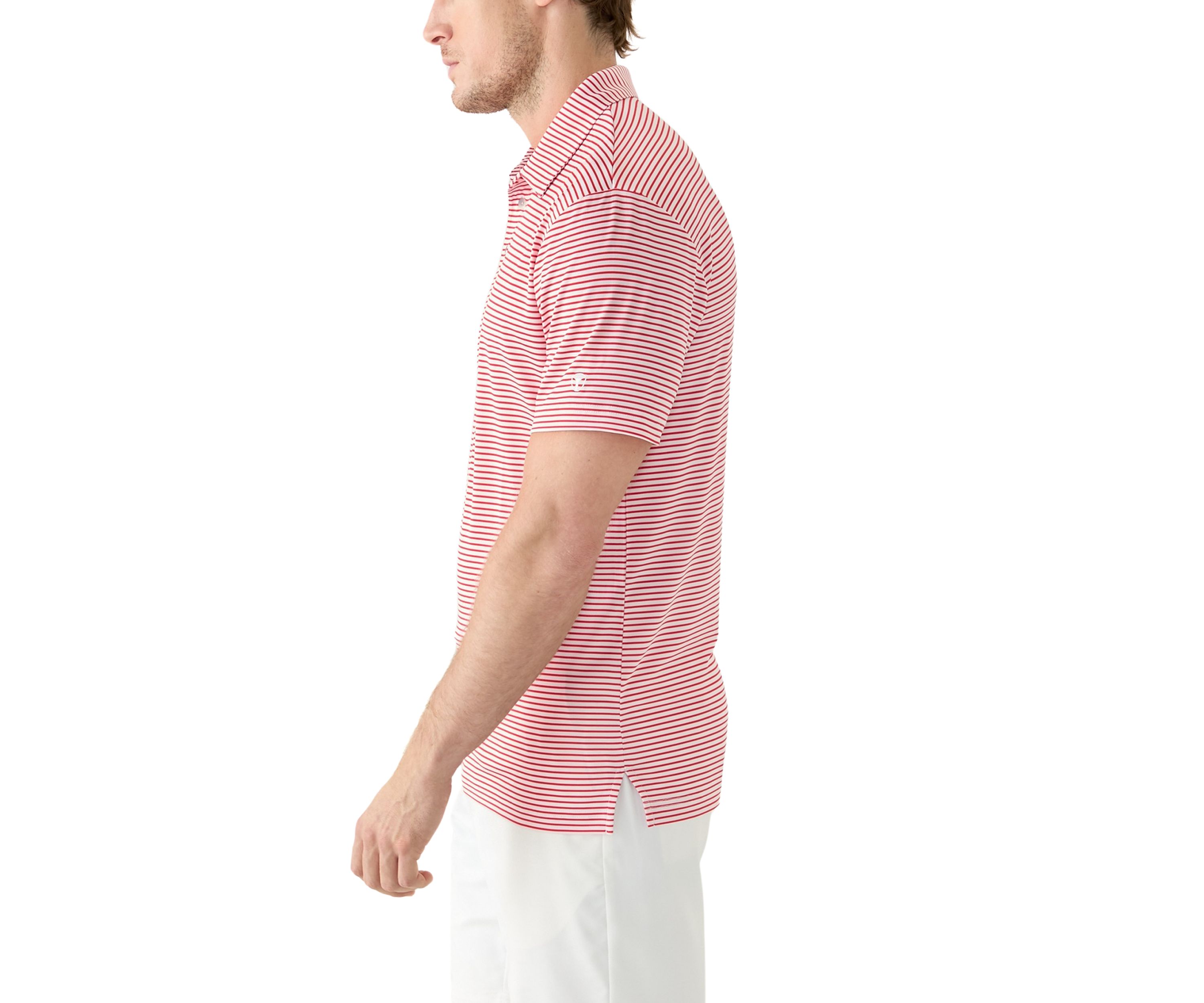 Mens 2 Color Feeder Stripe Polo Shirt