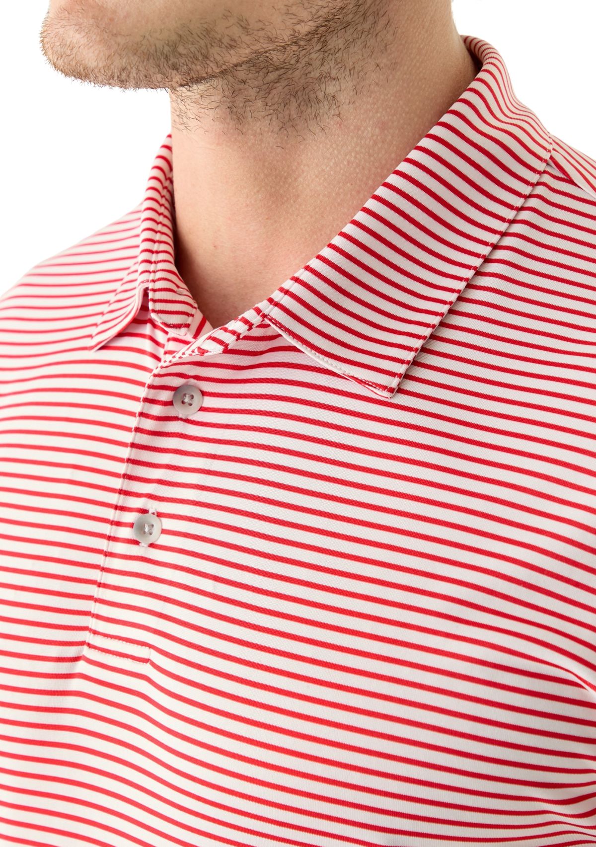 Mens 2 Color Feeder Stripe Polo Shirt