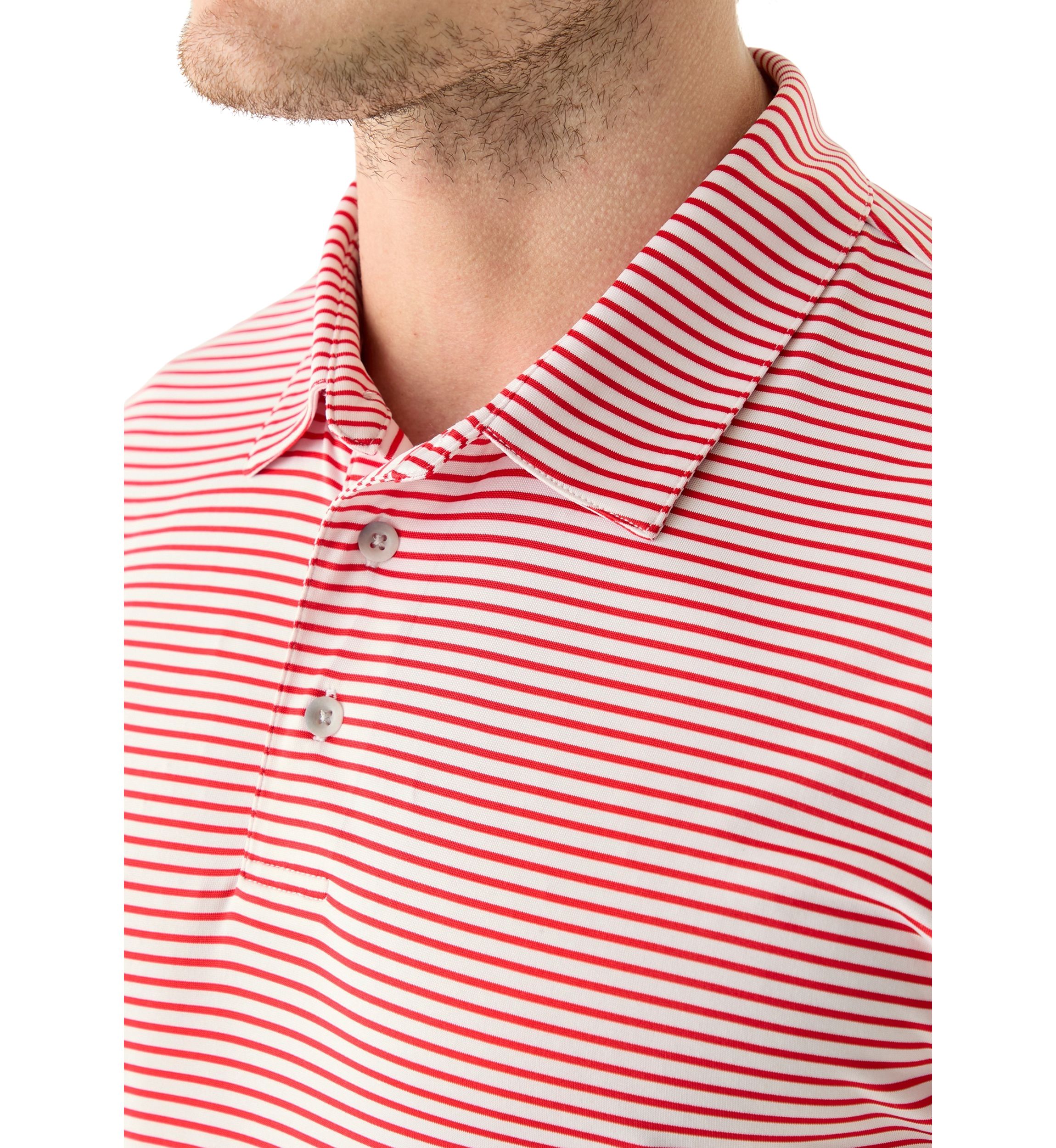 Mens 2 Color Feeder Stripe Polo Shirt