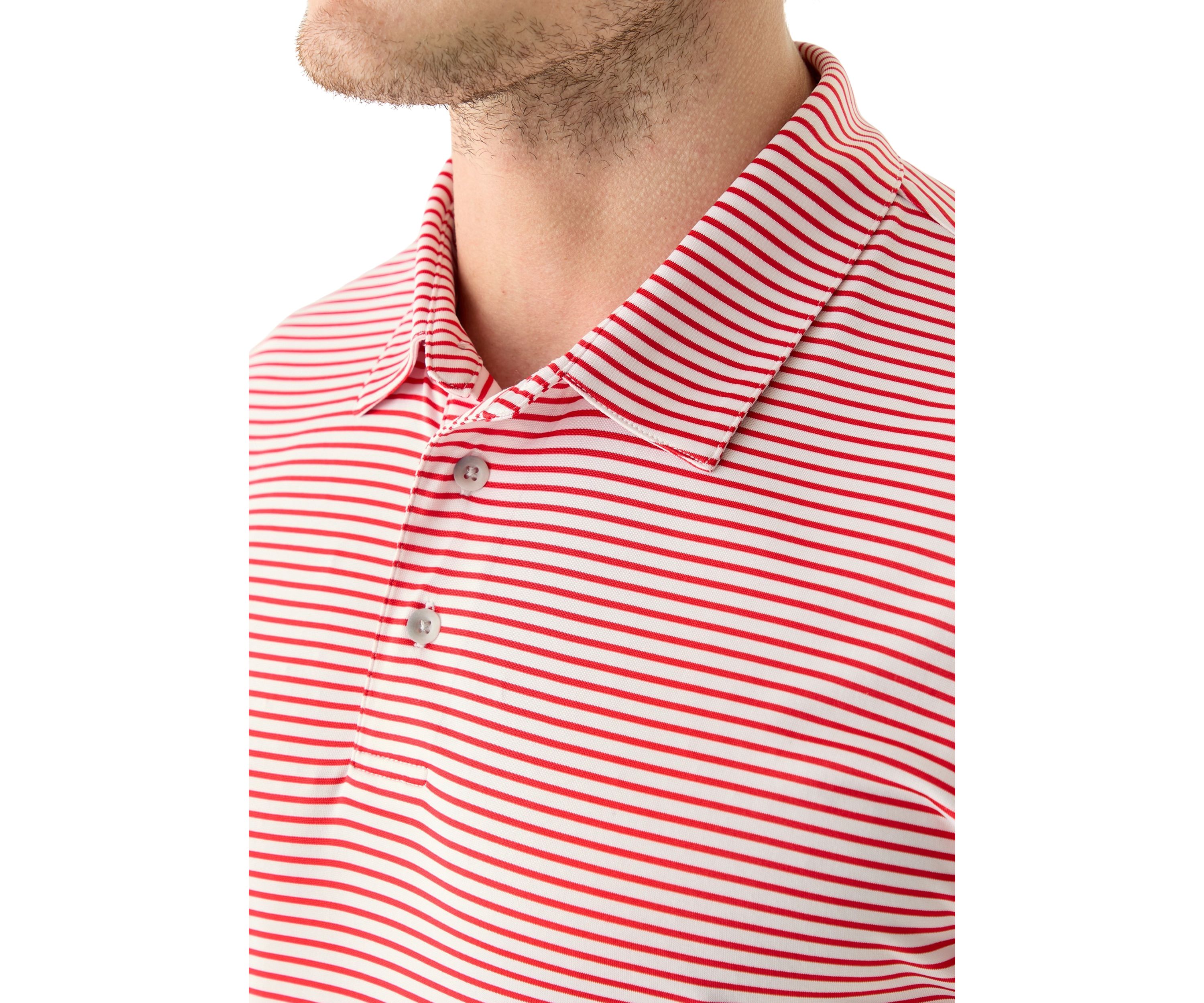 Mens 2 Color Feeder Stripe Polo Shirt